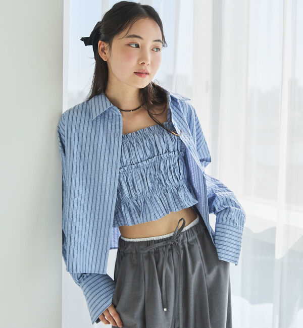 archives「ストライプシャツＳＥＴ」|カーディガン|