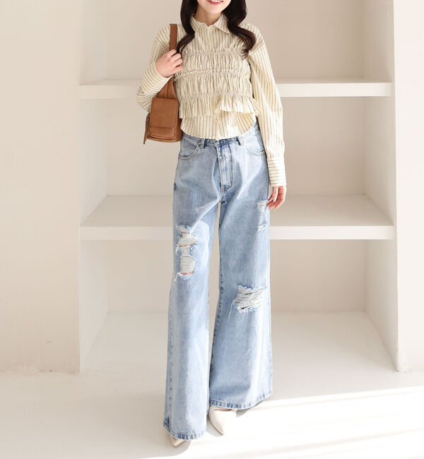 archives「ストライプシャツＳＥＴ」|カーディガン|