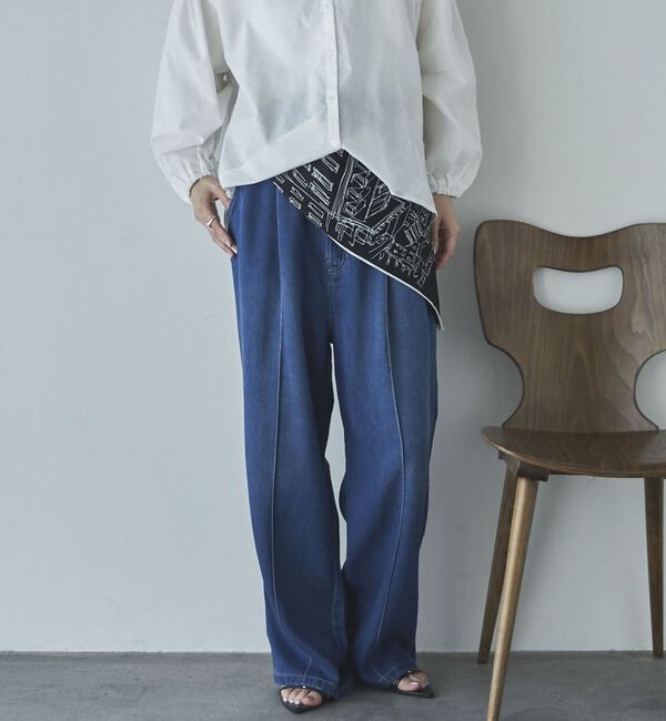 Doux archives「センターシームソフトデニム」|チノ|BLUE