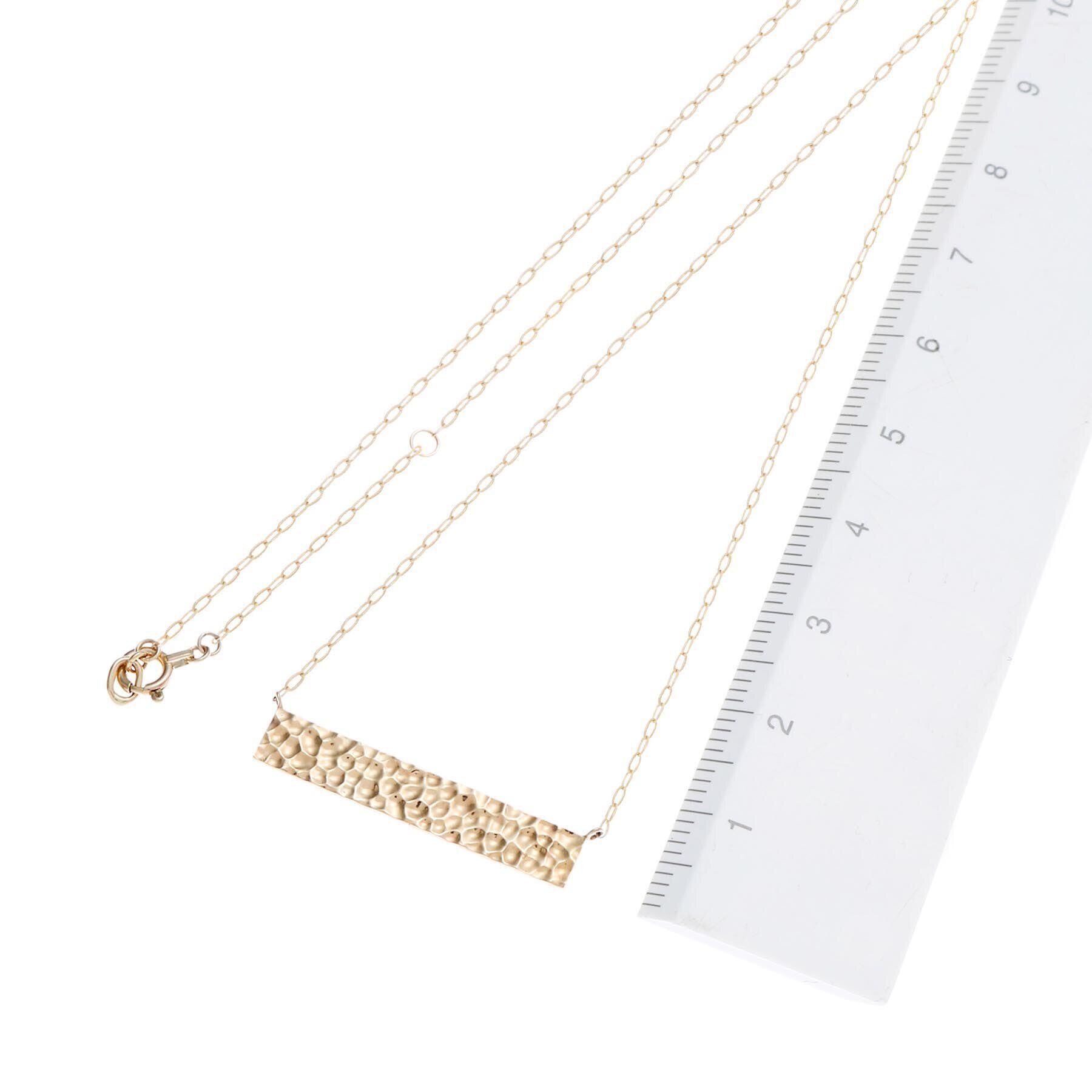 COCOSHNIK「K10打ち目長角プレート ネックレス」|ネックレス|