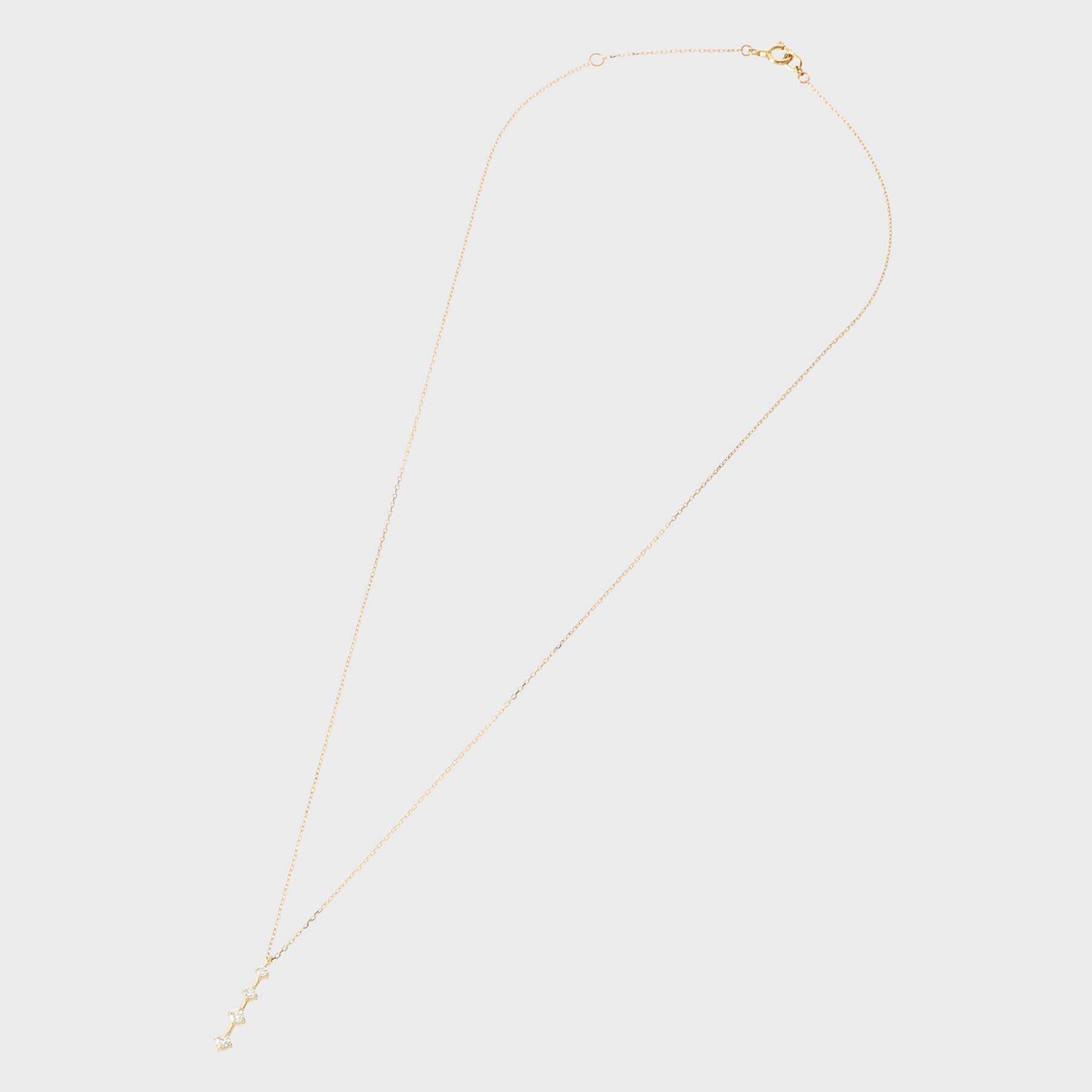 COCOSHNIK「K18ダイヤモンド 縦バー グラデネックレス大」|ネックレス|