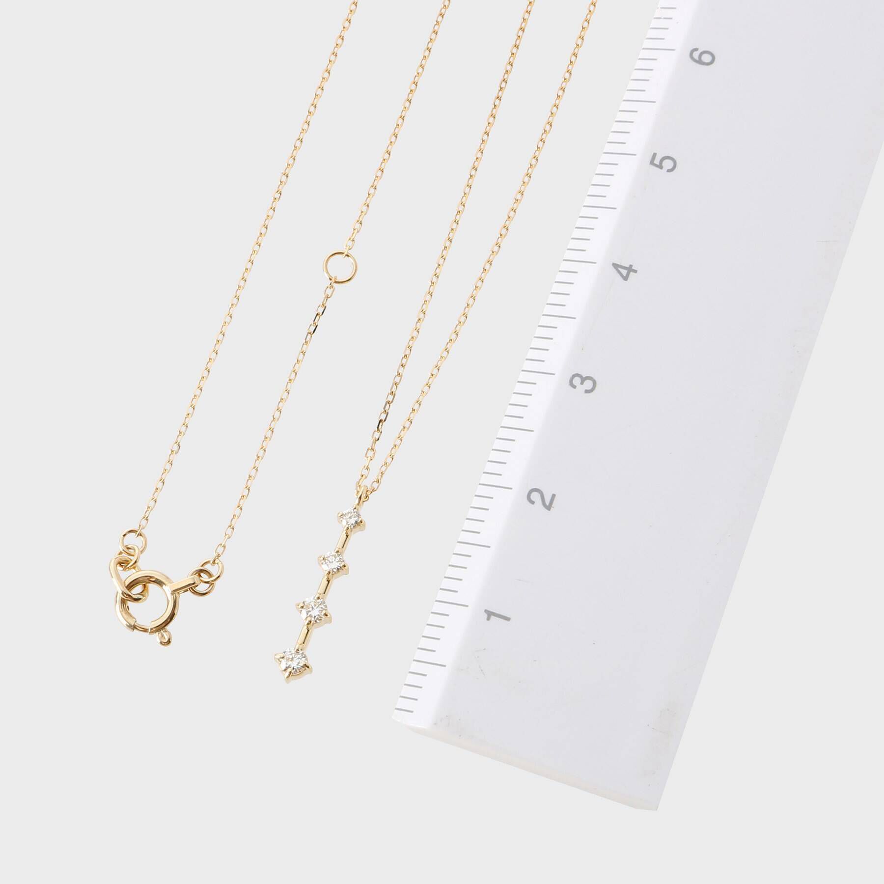 COCOSHNIK「K18ダイヤモンド 縦バー グラデネックレス大」|ネックレス|