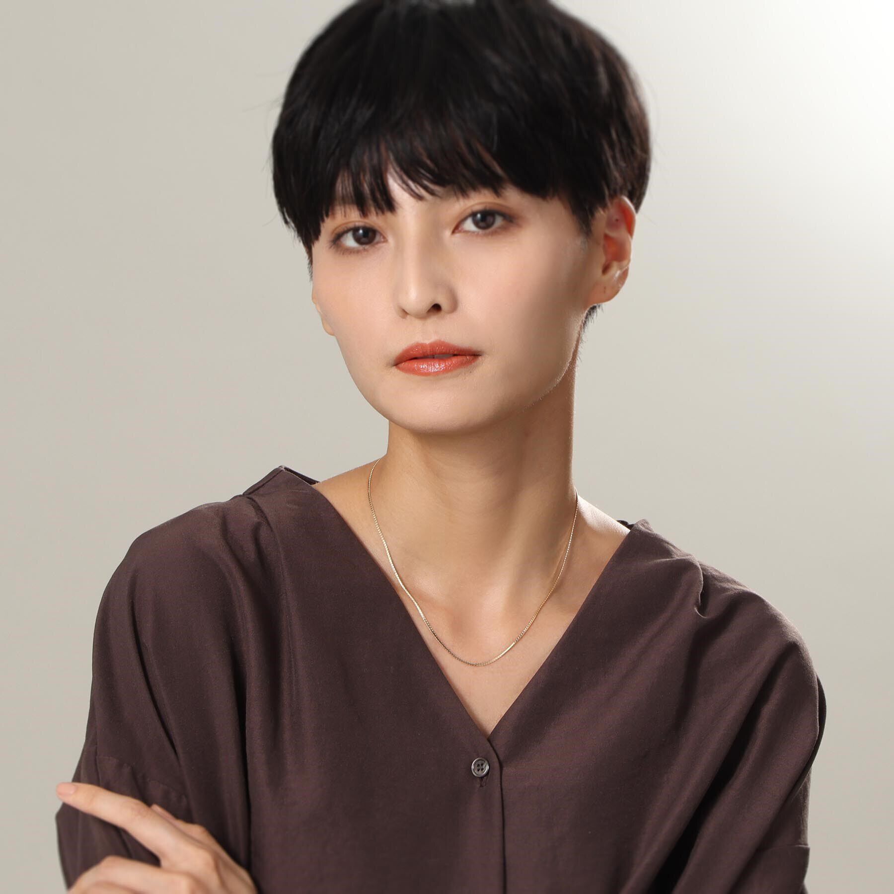 COCOSHNIK「K10ベネチアンフラット ネックレス」|ネックレス|