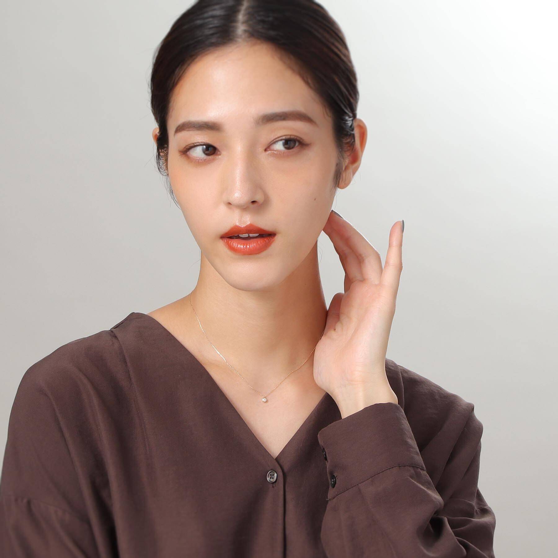 COCOSHNIK「【WEB限定】K10スピリチュアルストーン（ダイヤモンド）ネックレス」|ネックレス|