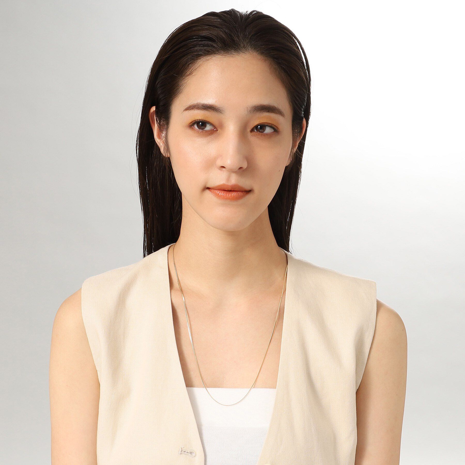 COCOSHNIK「K10ベネチアンフラット ネックレス（60cm）」|ネックレス|