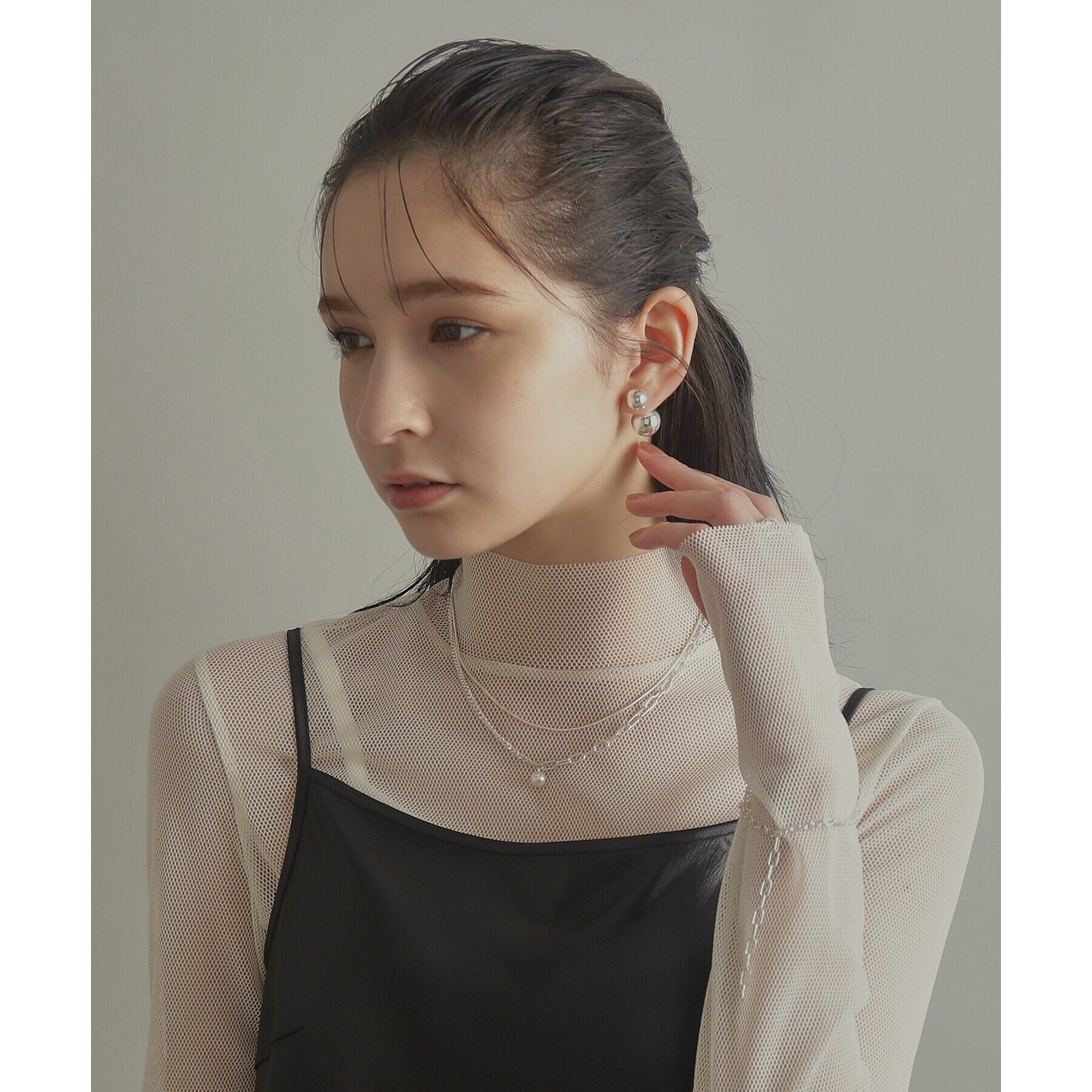 COCOSHNIK ONKITSCH「シルバー デザインチェーン スネークネックレス」|ネックレス|