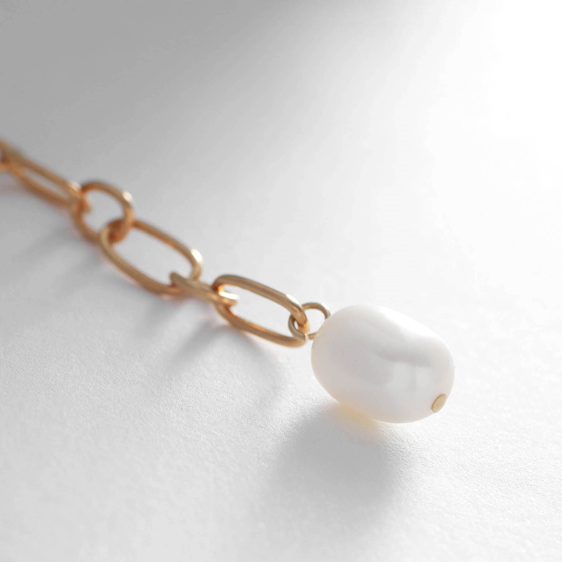 COCOSHNIK ONKITSCH「シルバー バロックパール 2WAYドロップ ネックレス GP」|ネックレス|