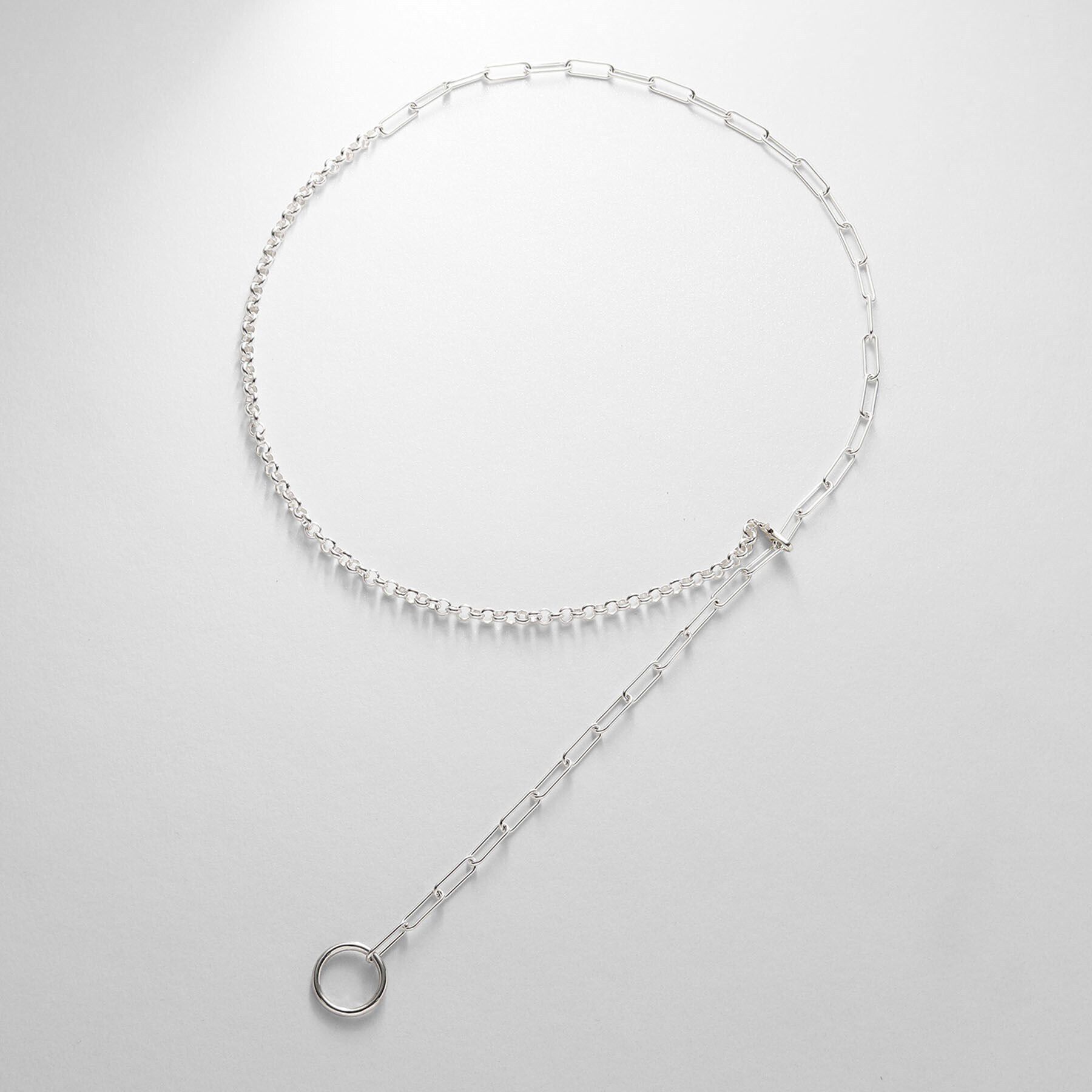 COCOSHNIK ONKITSCH「シルバー マルチチェーンネックレス ミックスチェーン」|ネックレス|