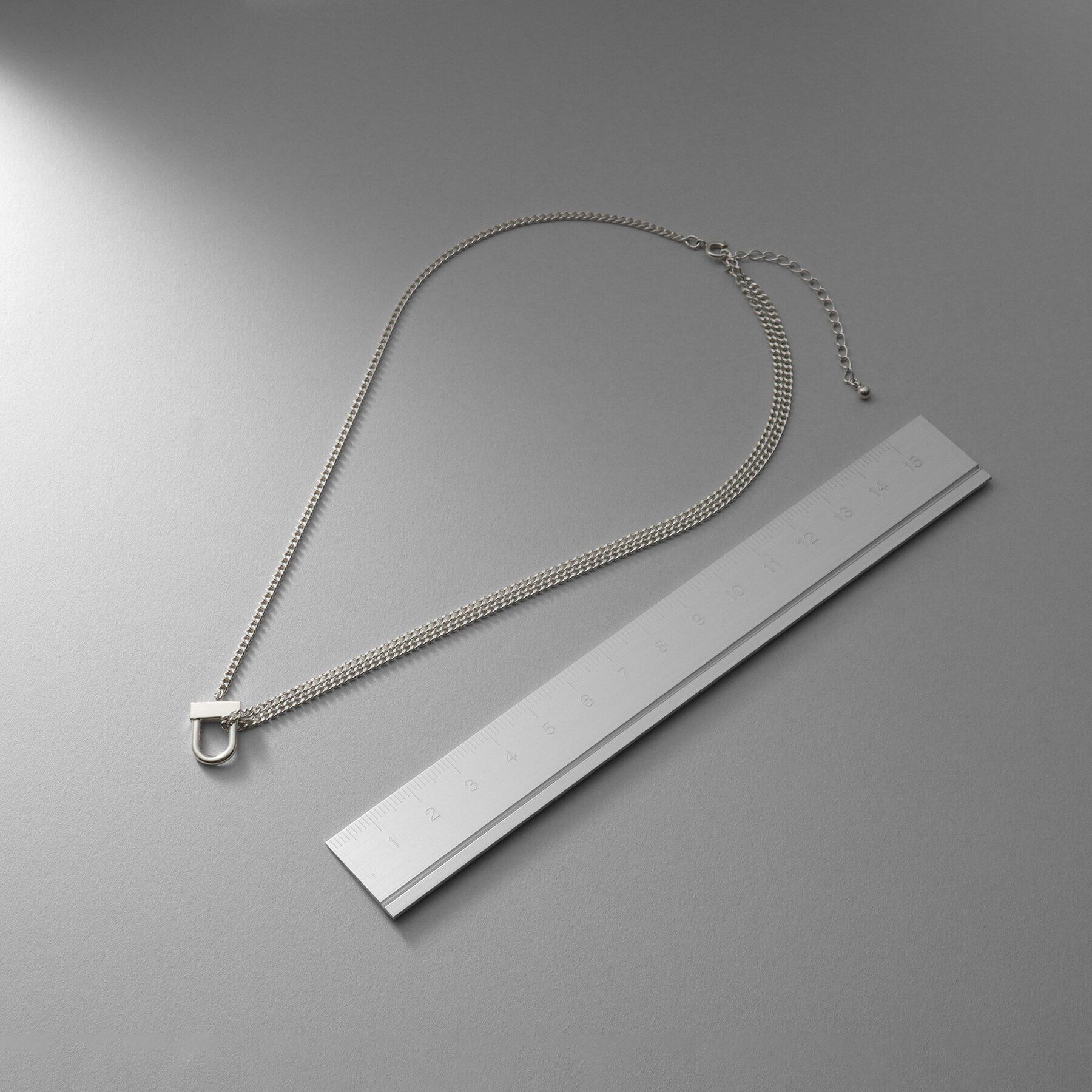 COCOSHNIK ONKITSCH「シルバー ロックモチーフ ドレープネックレス」|ネックレス|