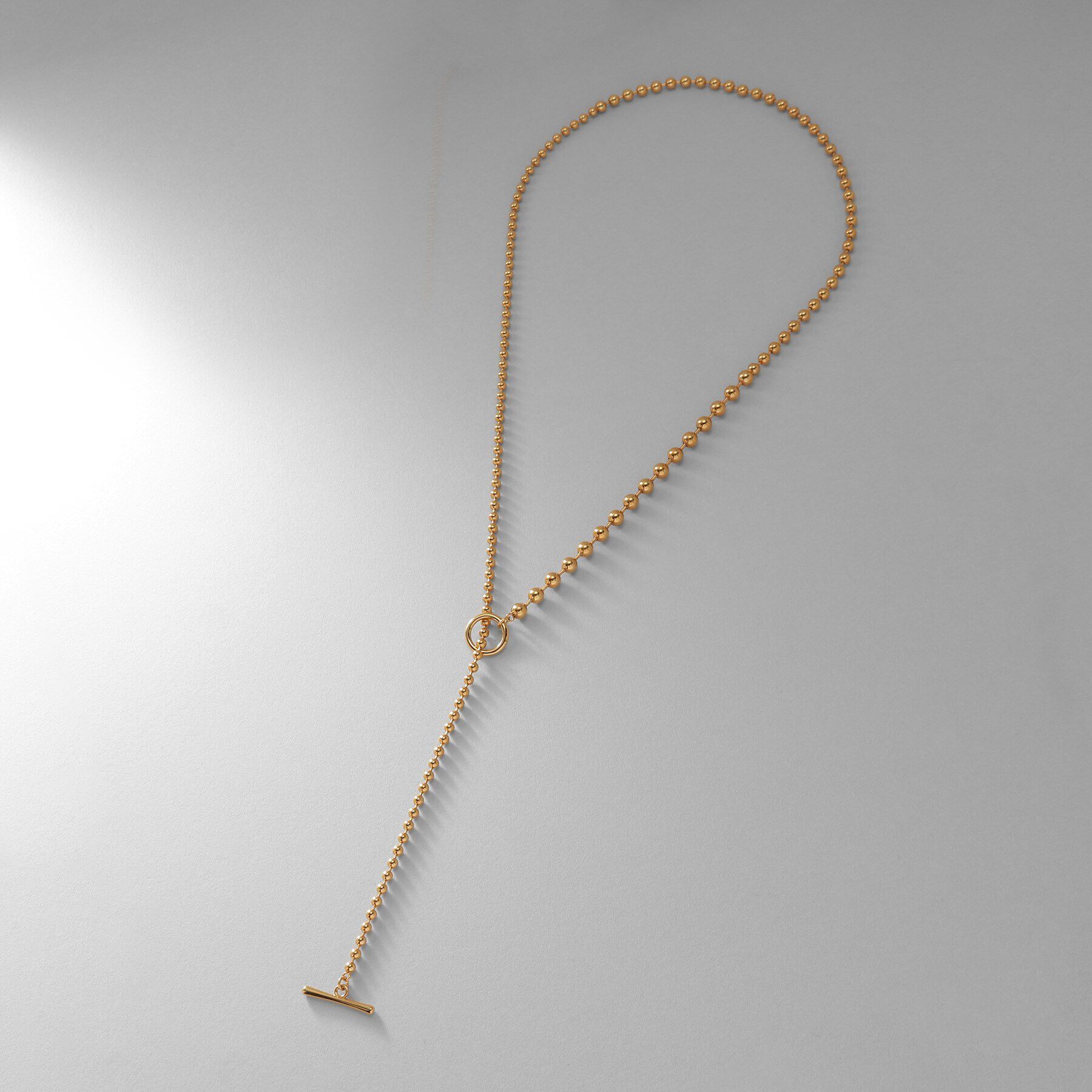 COCOSHNIK ONKITSCH「シルバー ミックスネックレス ボールチェーンマンテル GP」|ネックレス|