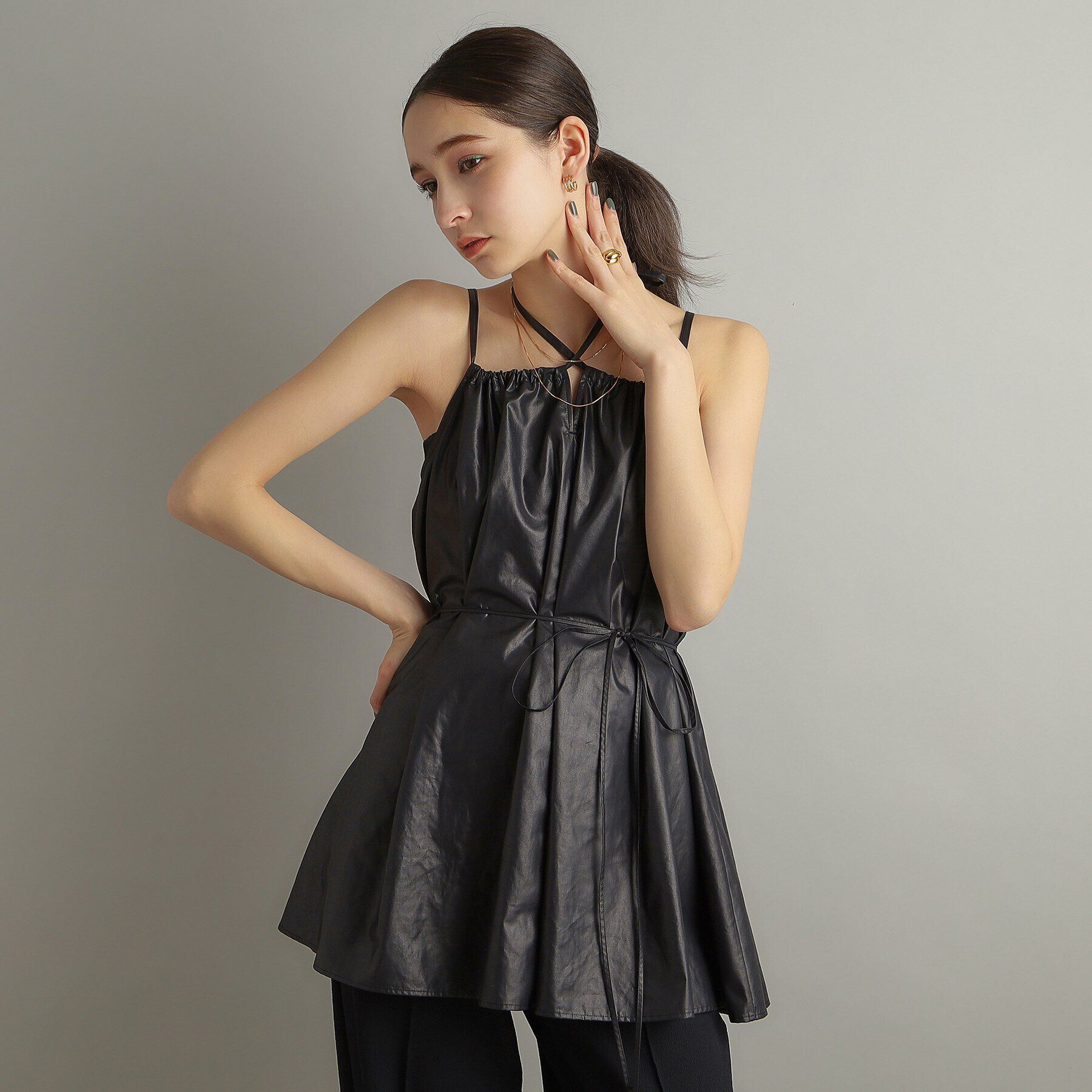 COCOSHNIK ONKITSCH「シルバー デザインチェーン ベネチアンネックレス（90cm） GP」|ネックレス|