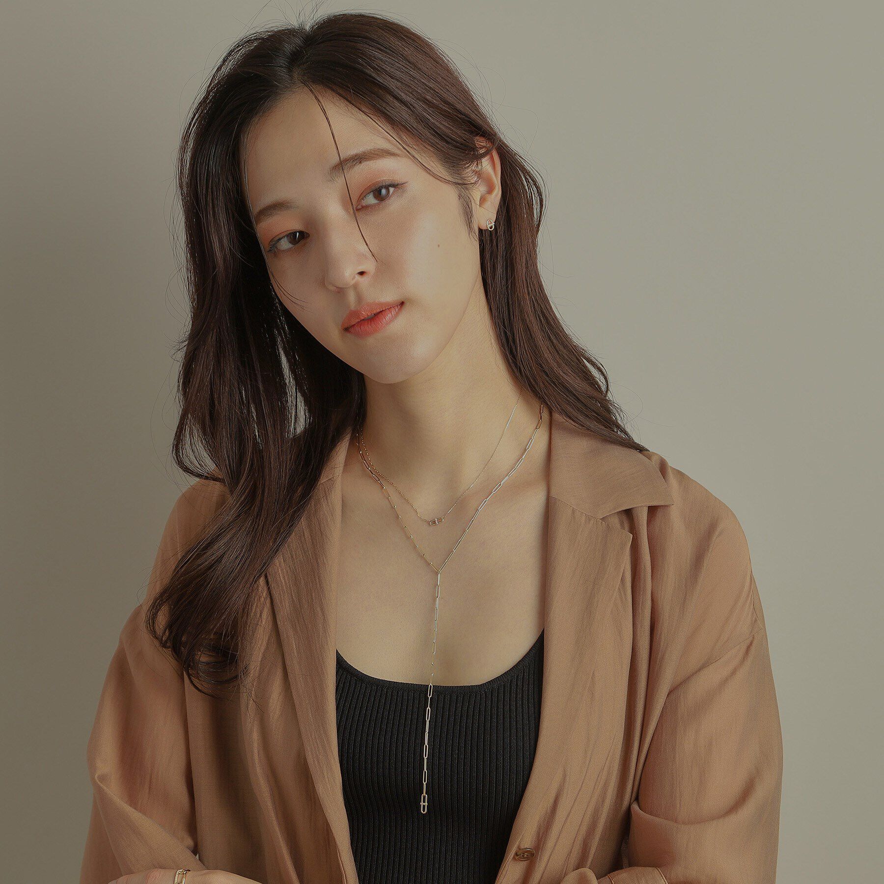 COCOSHNIK「K10ダイヤモンド PCモチーフセパレート ネックレス」|ネックレス|