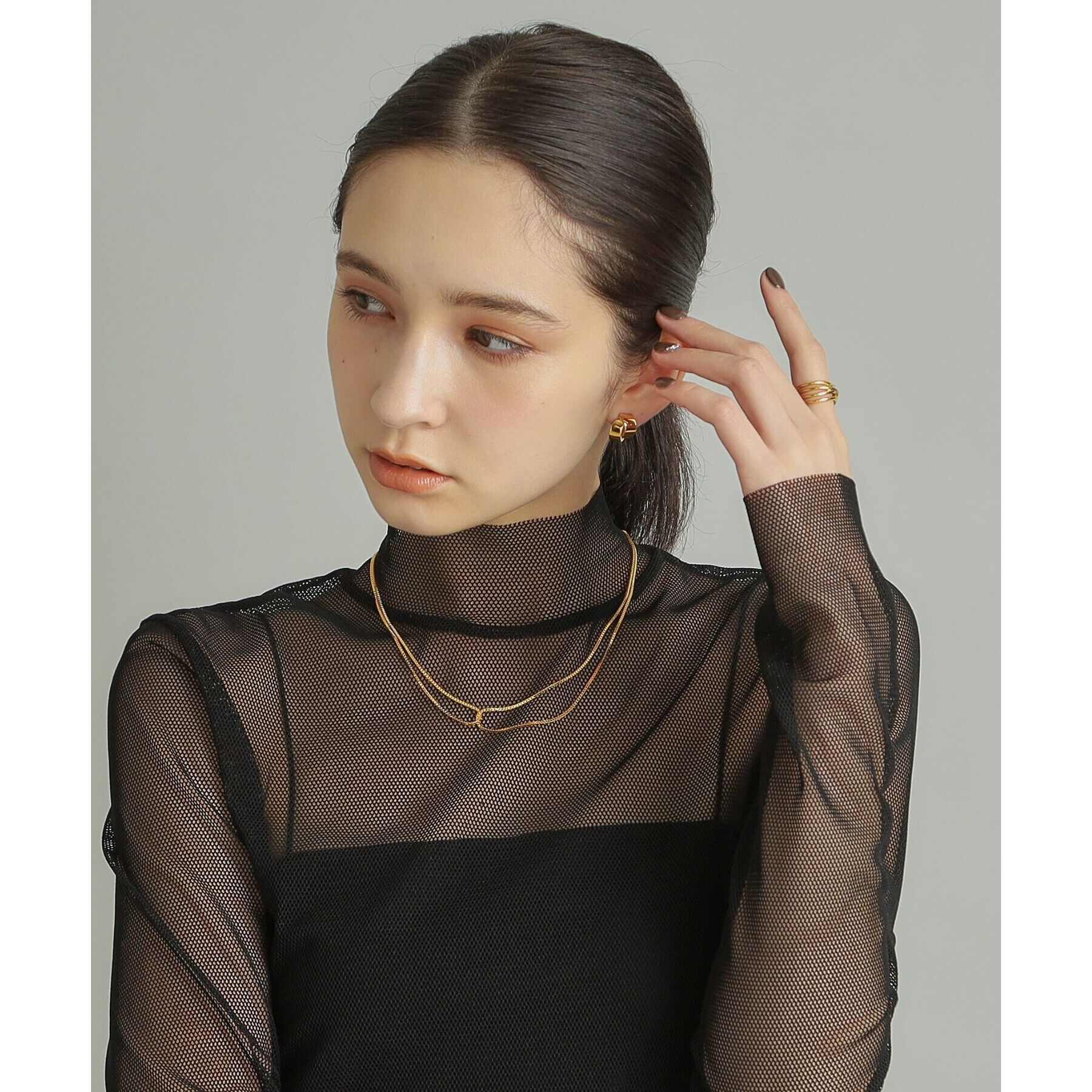 COCOSHNIK ONKITSCH「シルバー ベネチアン クロスネックレス GP」|ネックレス|