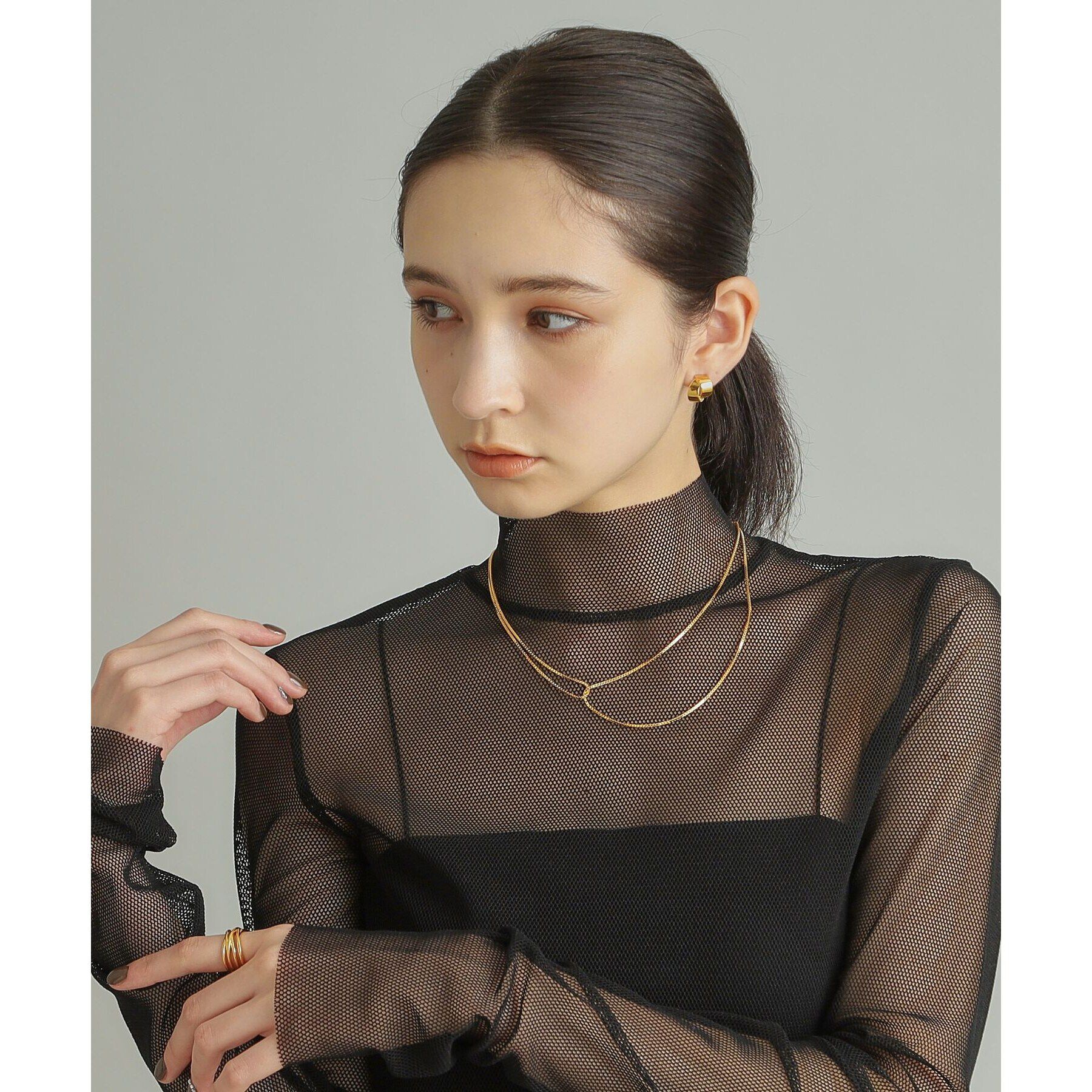 COCOSHNIK ONKITSCH「シルバー ベネチアン クロスネックレス GP」|ネックレス|