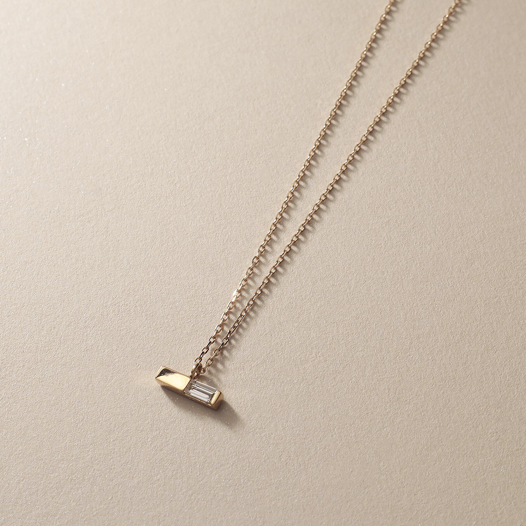 COCOSHNIK「K10ダイヤモンド バケットカットレクタングル ネックレス」|ネックレス|