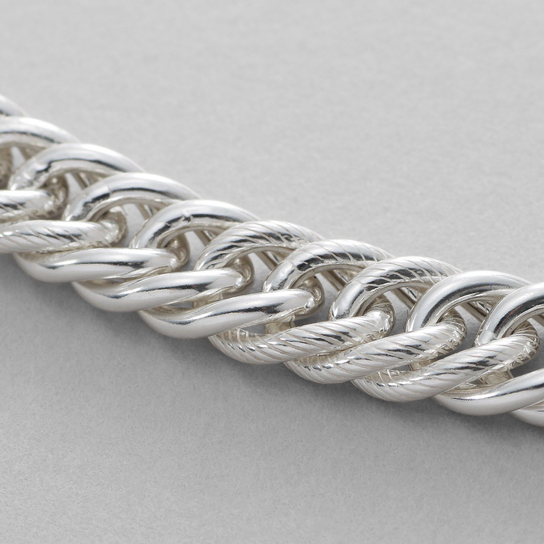 COCOSHNIK ONKITSCH「シルバー デザインチェーン ホロウカットダブルカーブネックレス」|ネックレス|