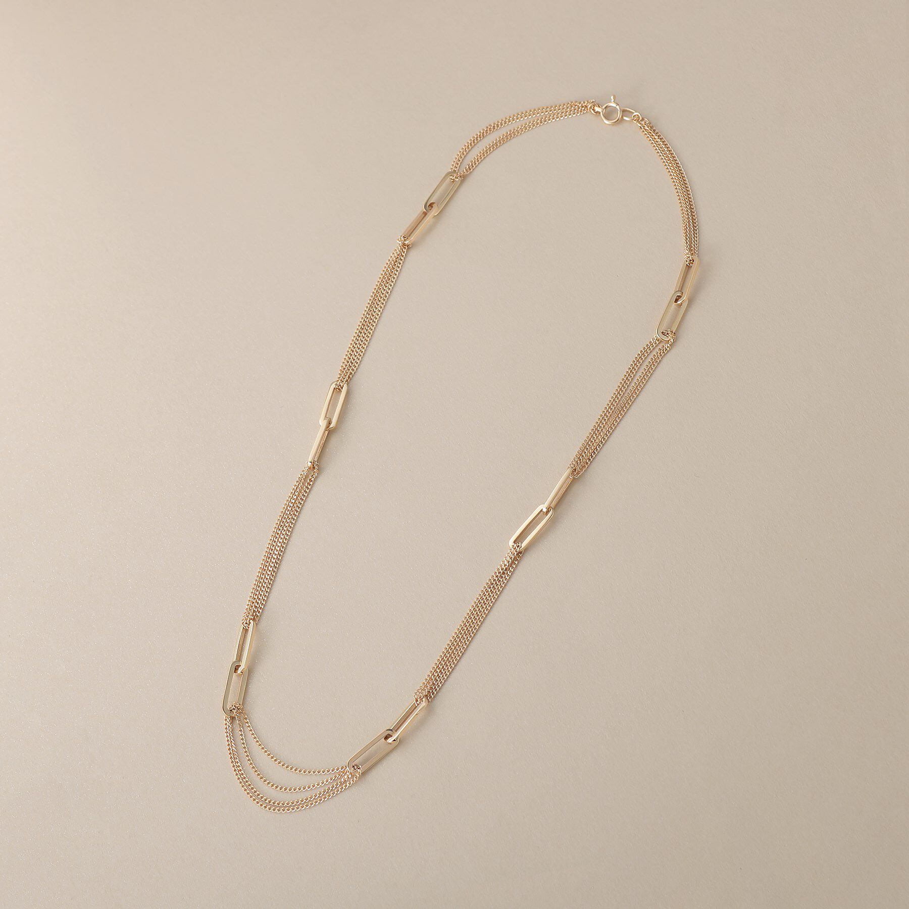 COCOSHNIK「K10プリムチェーンキヘイループステーション ネックレス」|ネックレス|