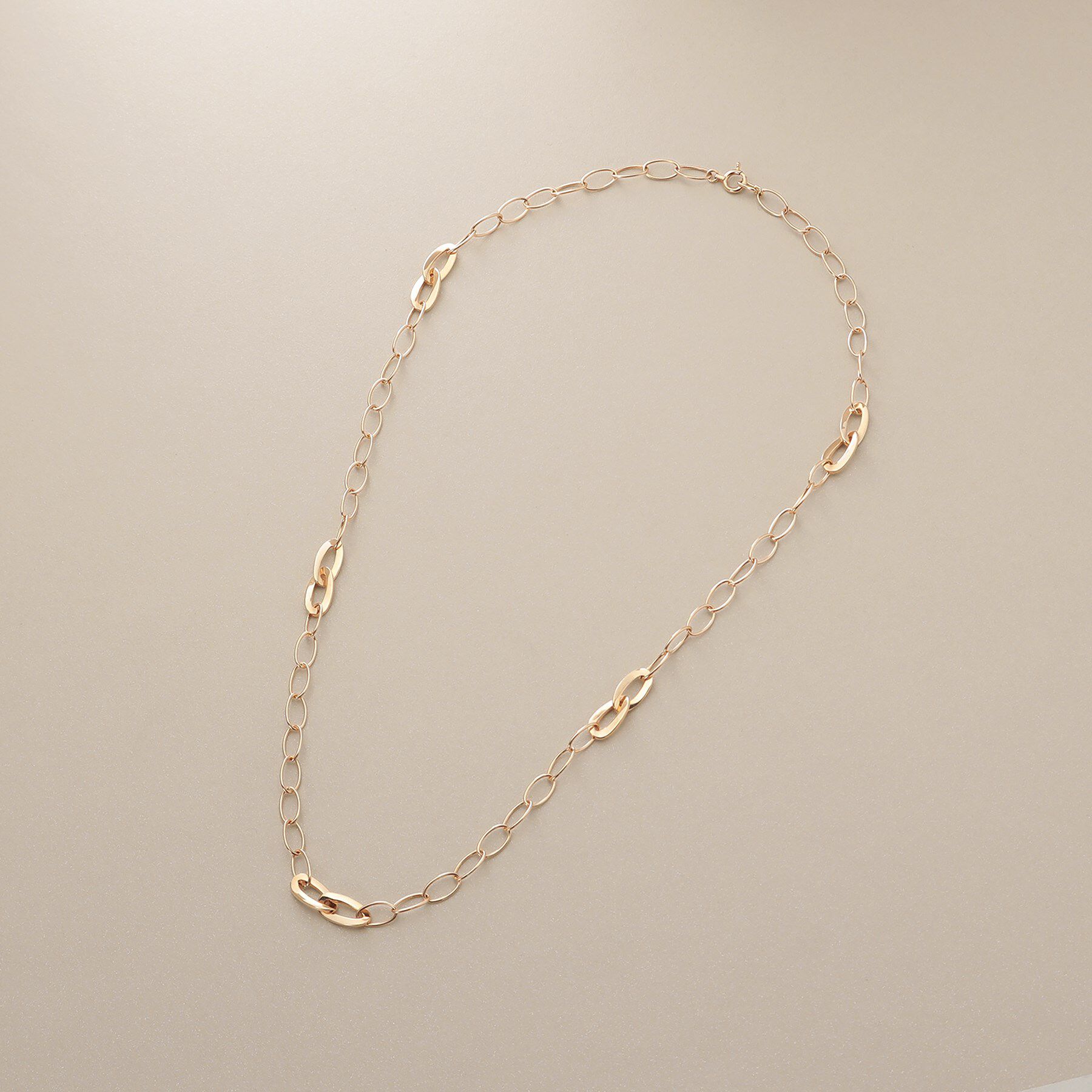 COCOSHNIK「K10PCフラットアズキステーション ネックレス」|ネックレス|