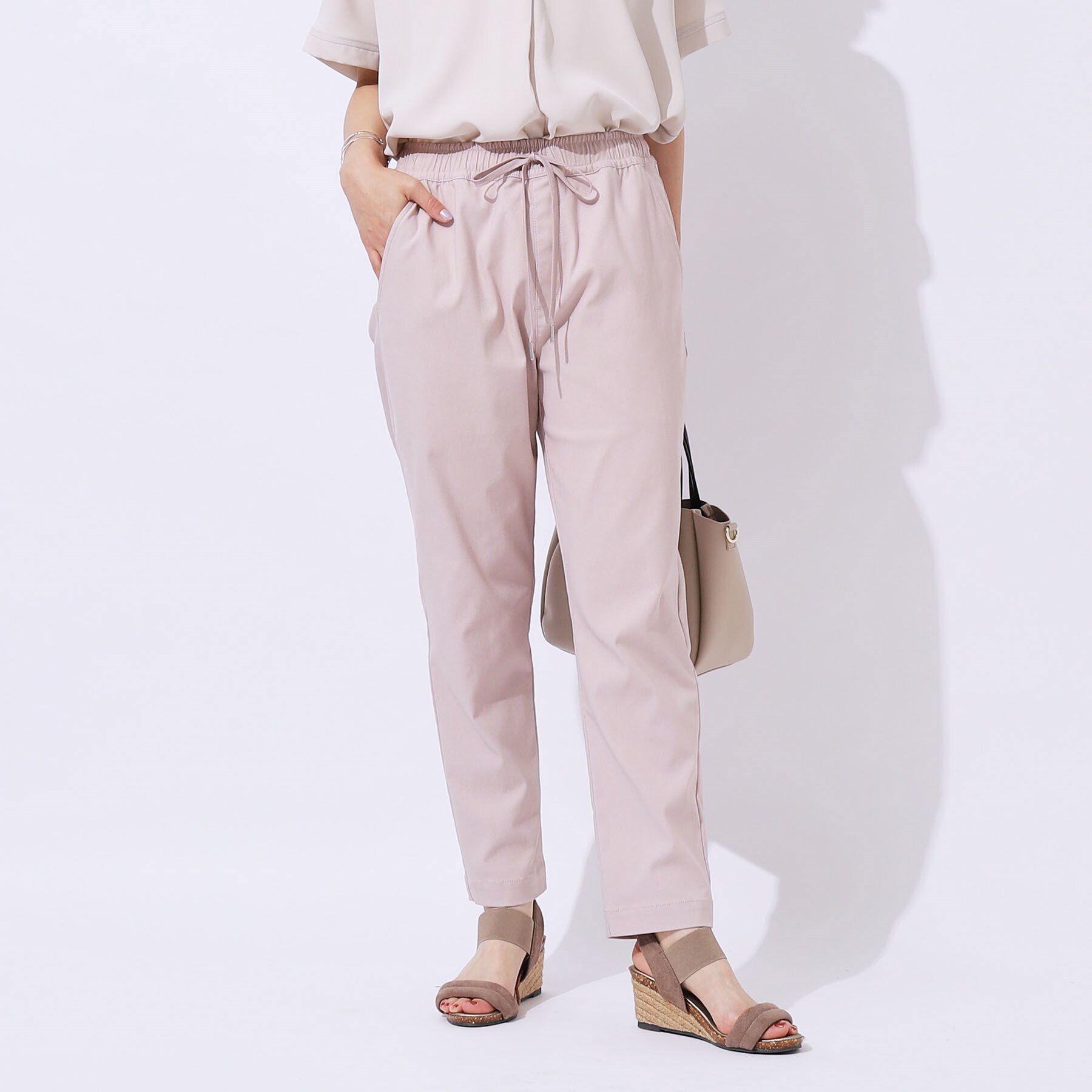 SHOO･LA･RUE「【SS-3L/無理せずスリム】 ぐんぐん伸びる イージーテーパードパンツ」|その他|