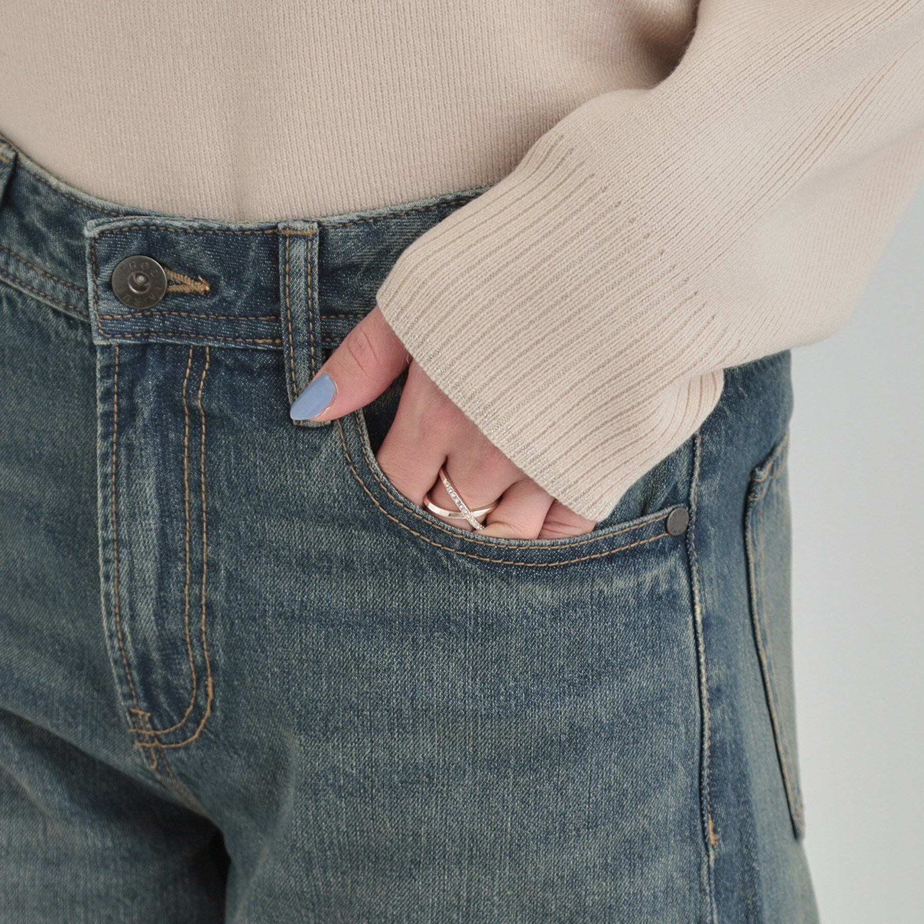 SHOO･LA･RUE「【SHOO・LA・RUE DENIM】体型カバーにも バギーデニムワイドパンツ」|デニム|