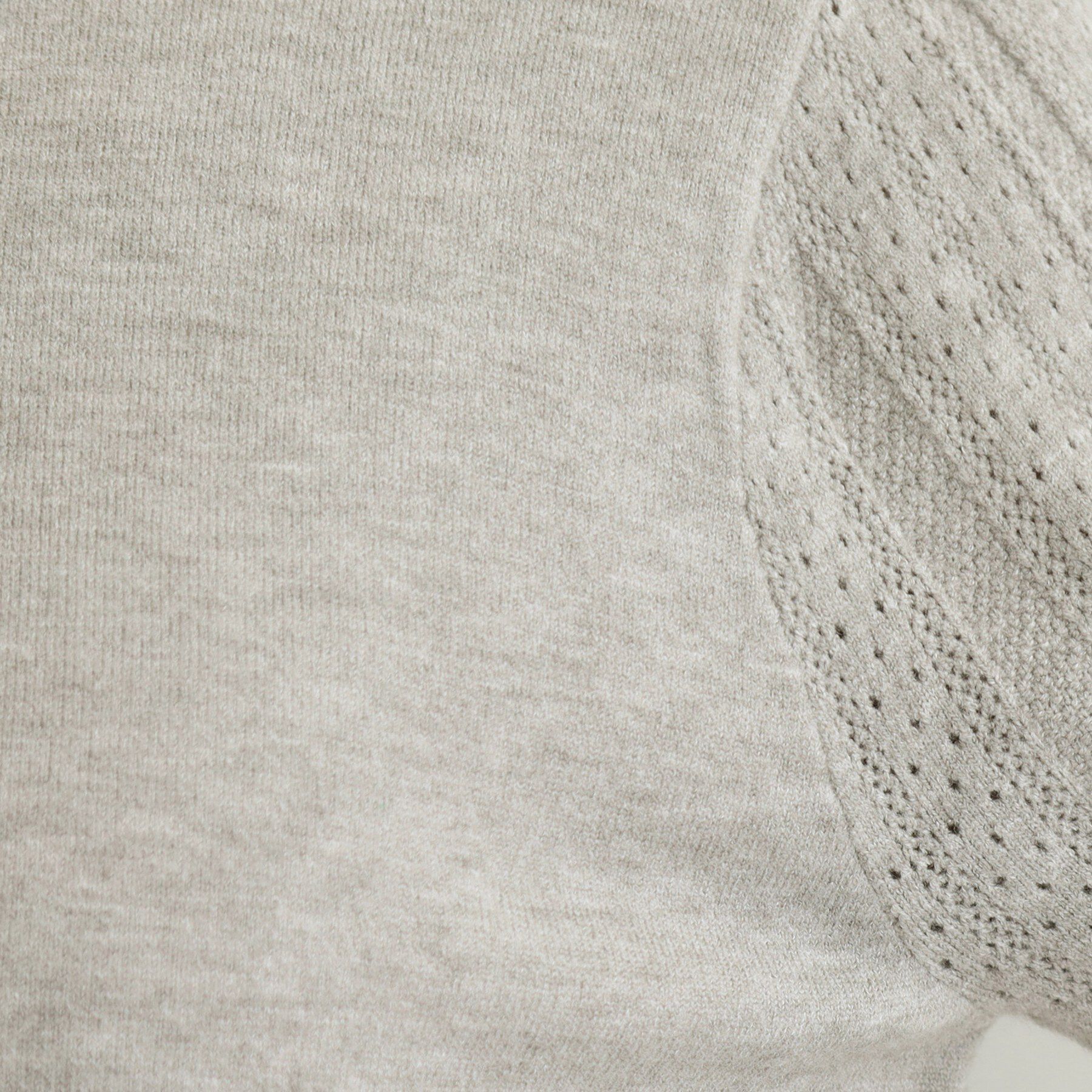 SHOO･LA･RUE「【洗濯機可/S-LL】切替デザインで上品見え お袖編み柄ニット」|ニット・セーター|