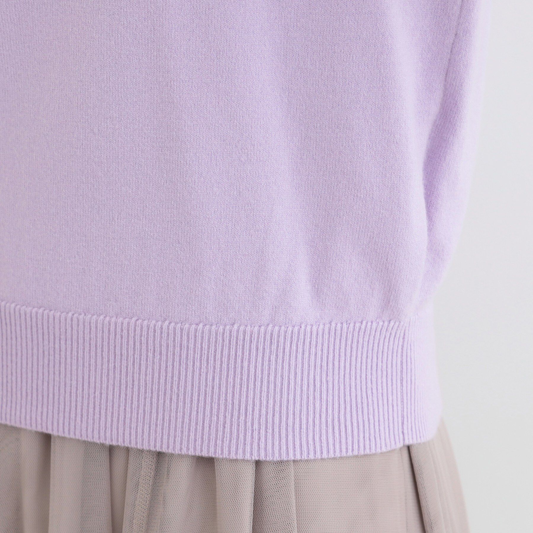 SHOO･LA･RUE「【洗濯機可/S-LL】切替デザインで上品見え お袖編み柄ニット」|ニット・セーター|