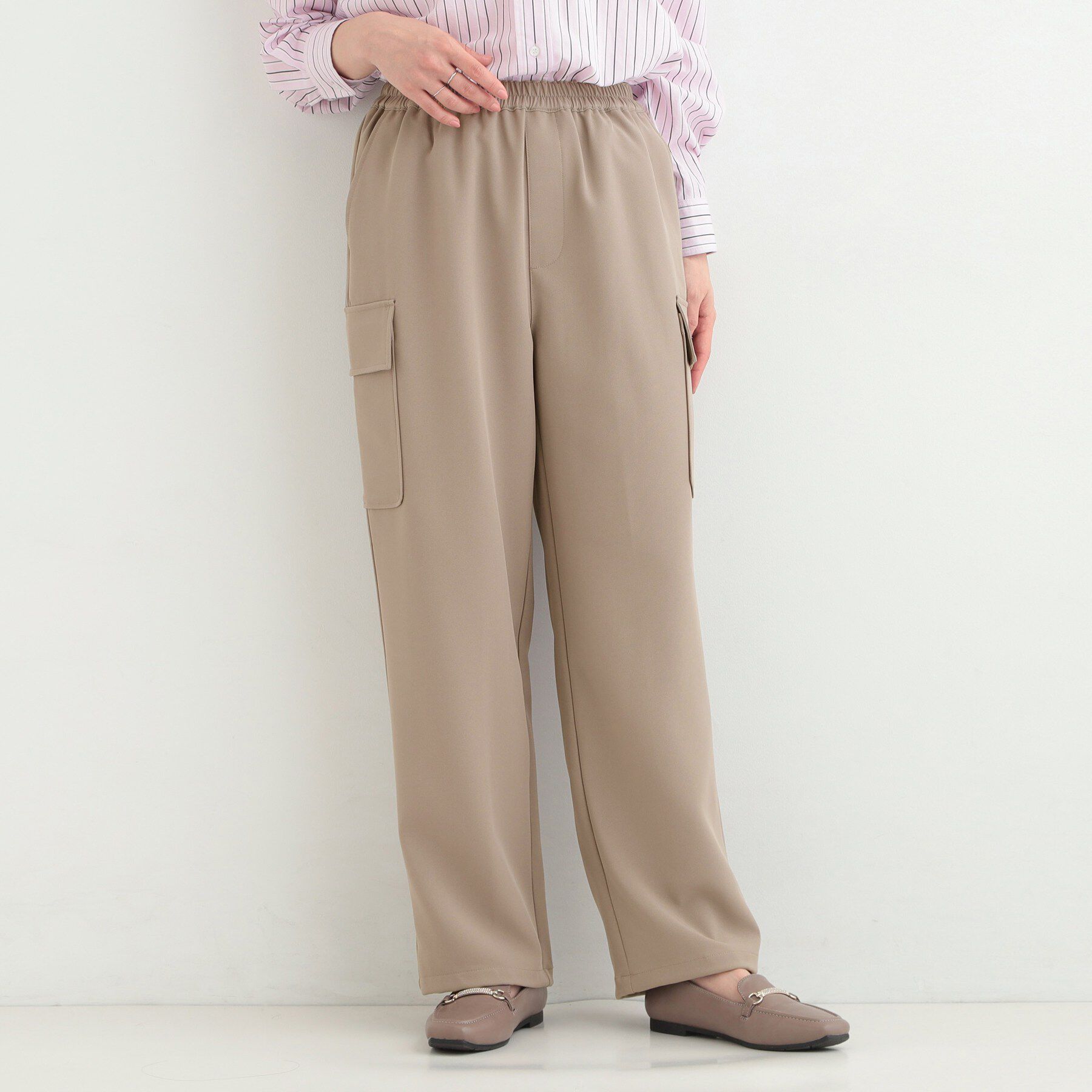 SHOO･LA･RUE「【洗濯機可/S-LL/2WAY】こなれたカジュアルスタイルに イージーカーゴパンツ」|その他|