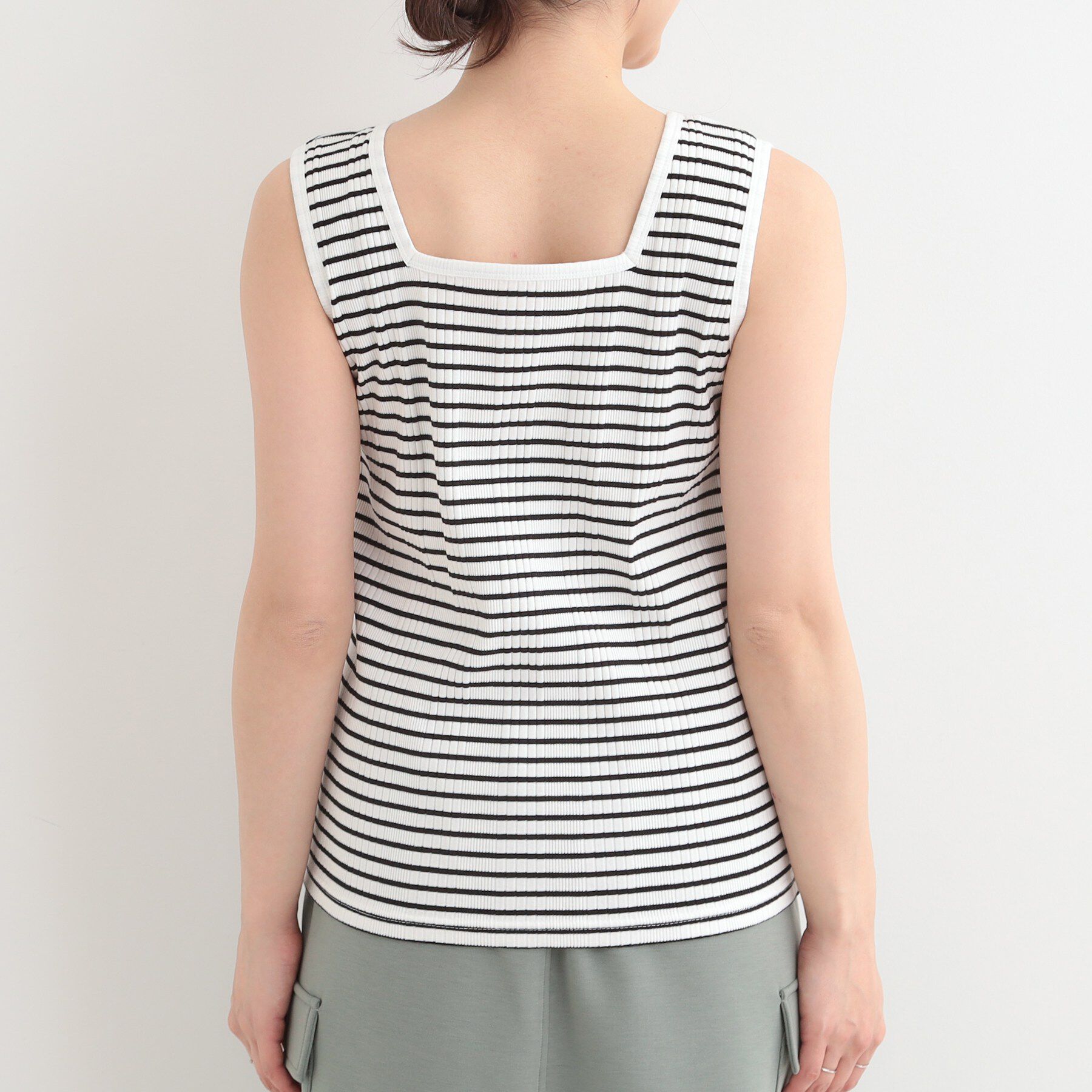 SHOO･LA･RUE「【前後2WAY/S-LL】毎日のお供に ランダムテレコタンクトップ」|キャミソール|