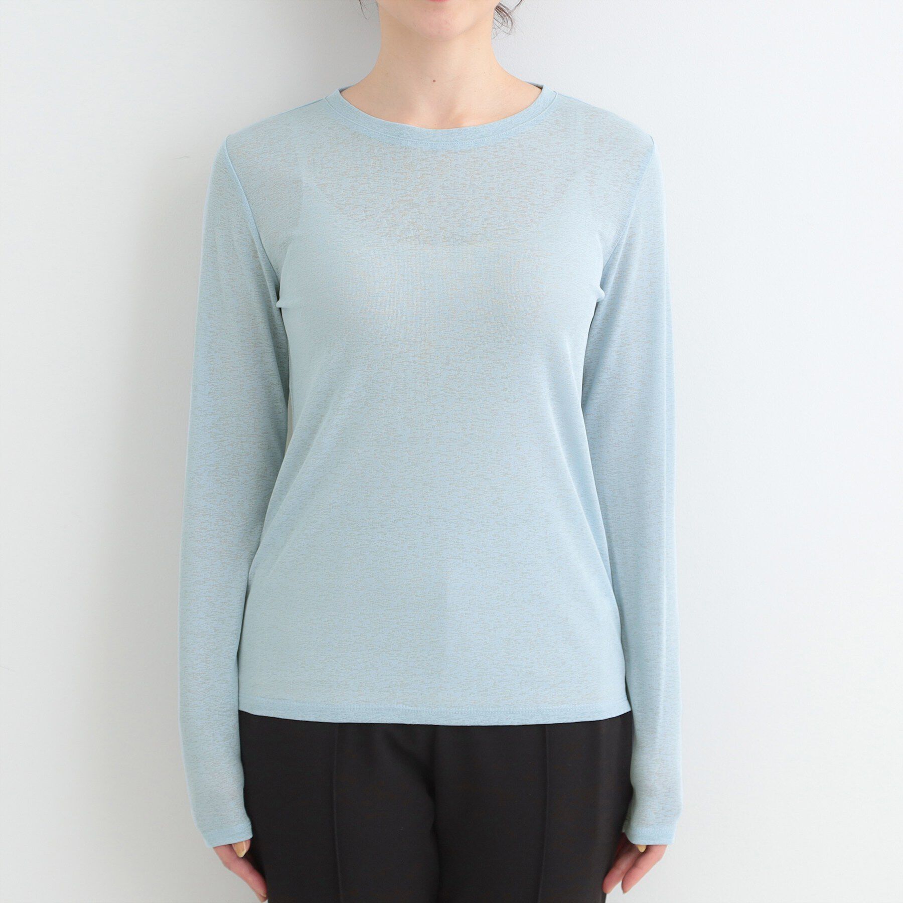 SHOO･LA･RUE「【2点セット/洗濯機可/S-LL】こなれ感あるレイヤードスタイルが即完成 シアーカーディガン+ロンT」|その他|