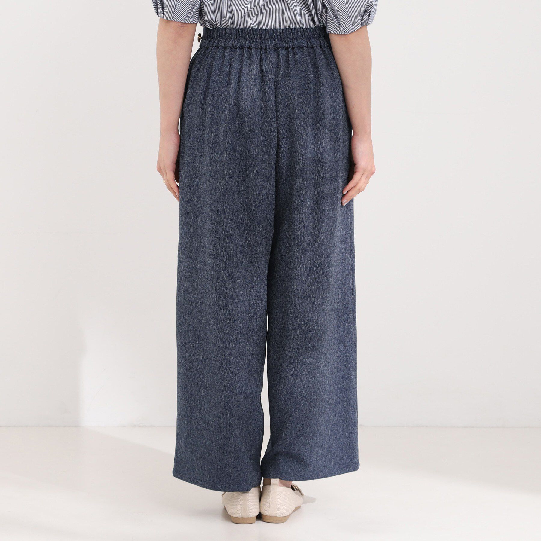 SHOO･LA･RUE「サイドボタンデニム風ワイドパンツ」|その他|