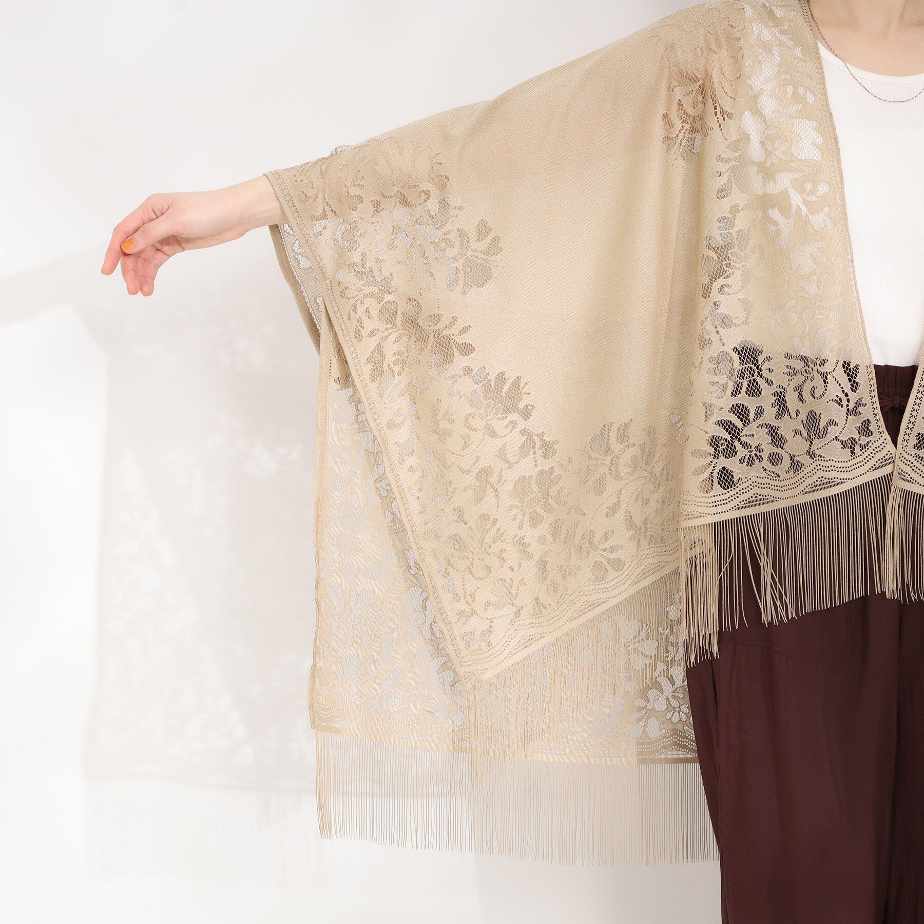 SHOO･LA･RUE「レースポンチョ」|ポンチョ・ケープ|