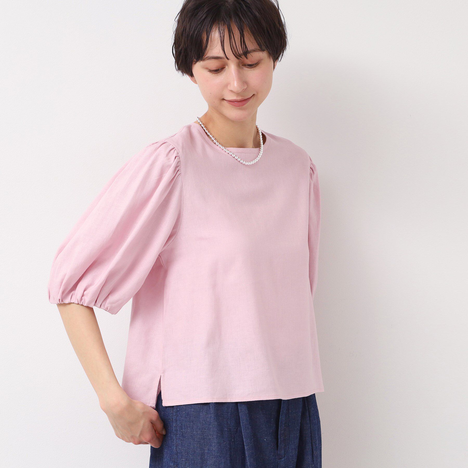 Dessin「【洗える】パフスリーブブラウス（XS～L）」|シャツ・ブラウス|