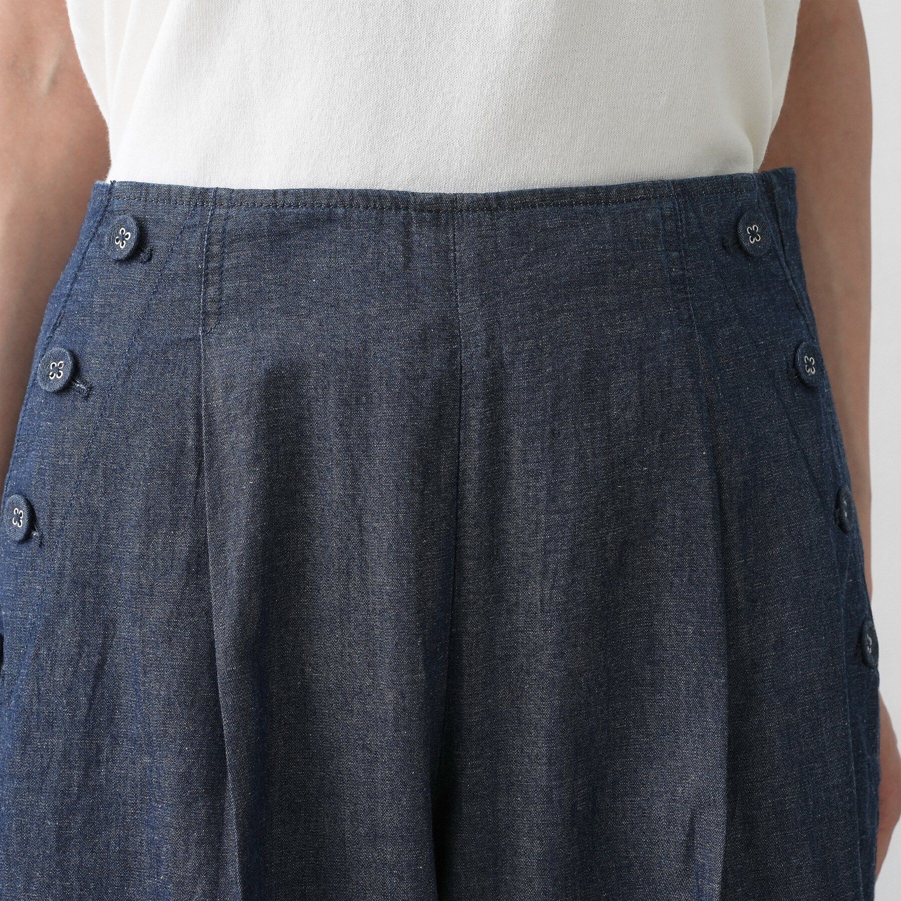 Dessin「【洗える】綿麻マリンワイドデニムパンツ」|その他|