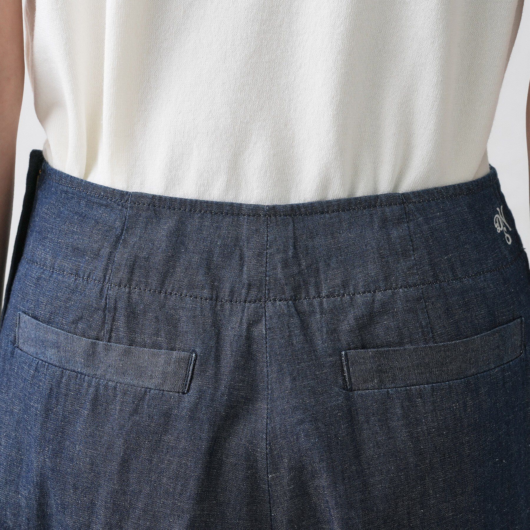 Dessin「【洗える】綿麻マリンワイドデニムパンツ」|その他|