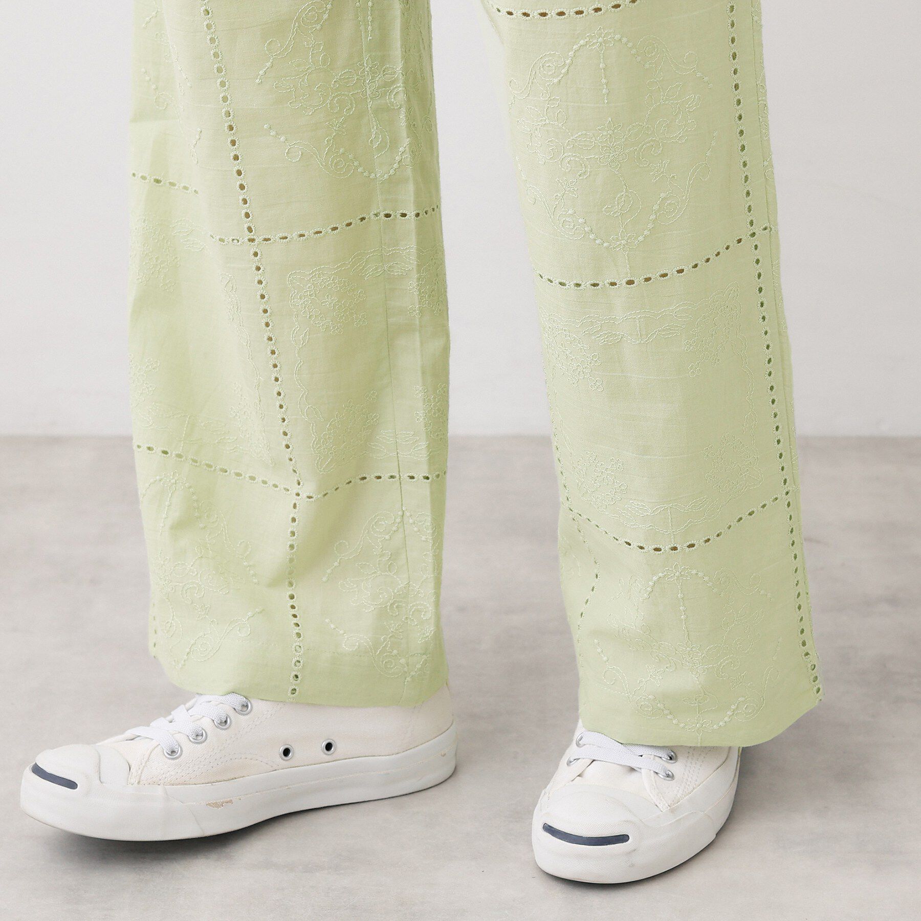 Dessin「【セットアップ可/ウエストゴム】刺繍スクエアレースワイドパンツ」|その他|