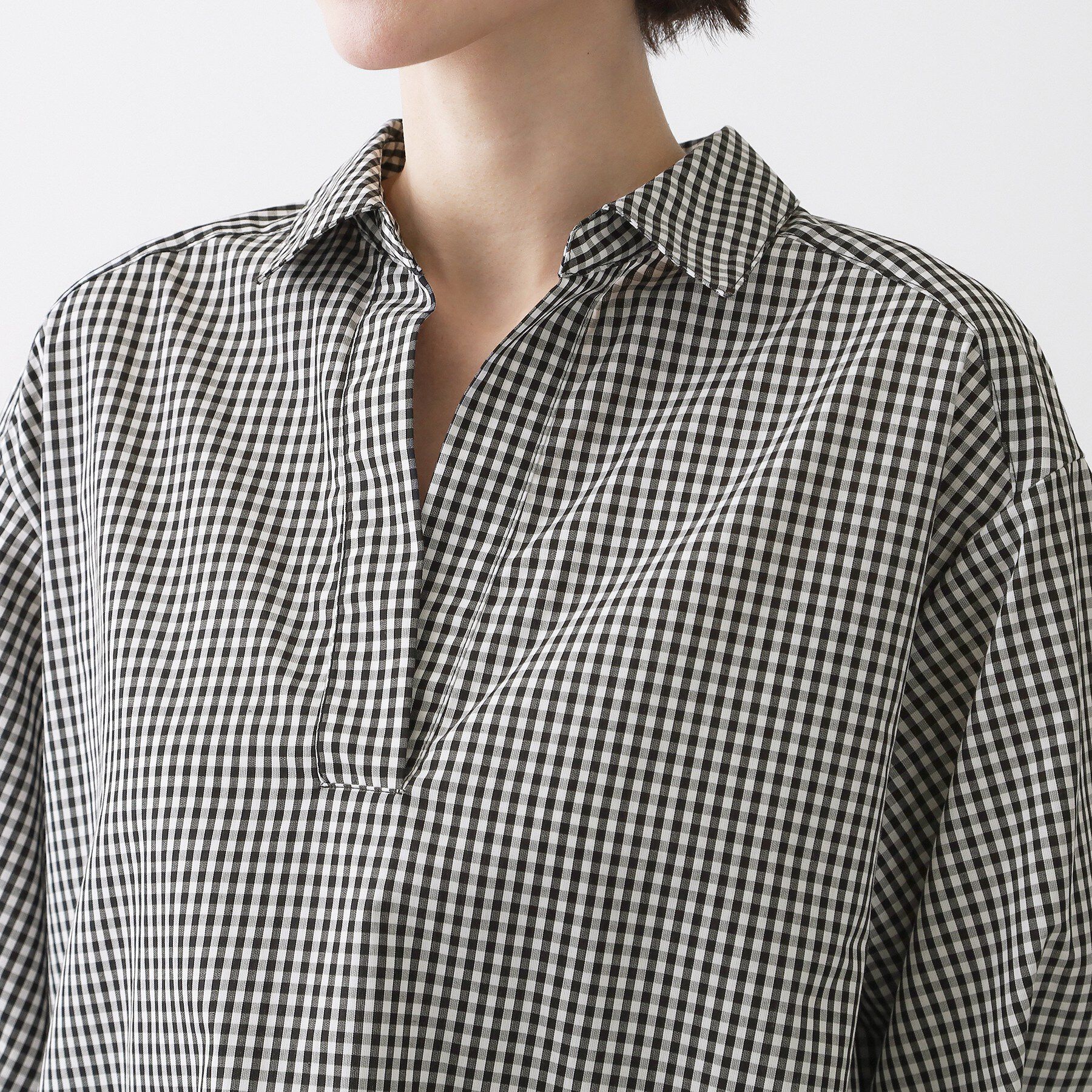 Dessin「【洗える】スキッパーシャツブラウス」|シャツ・ブラウス|