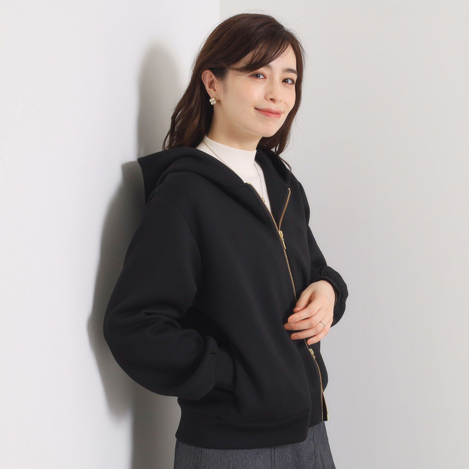 ITS&rsquo;DEMO「【洗濯機OK】ダンボールパーカ」|パーカー|ブラック(019)