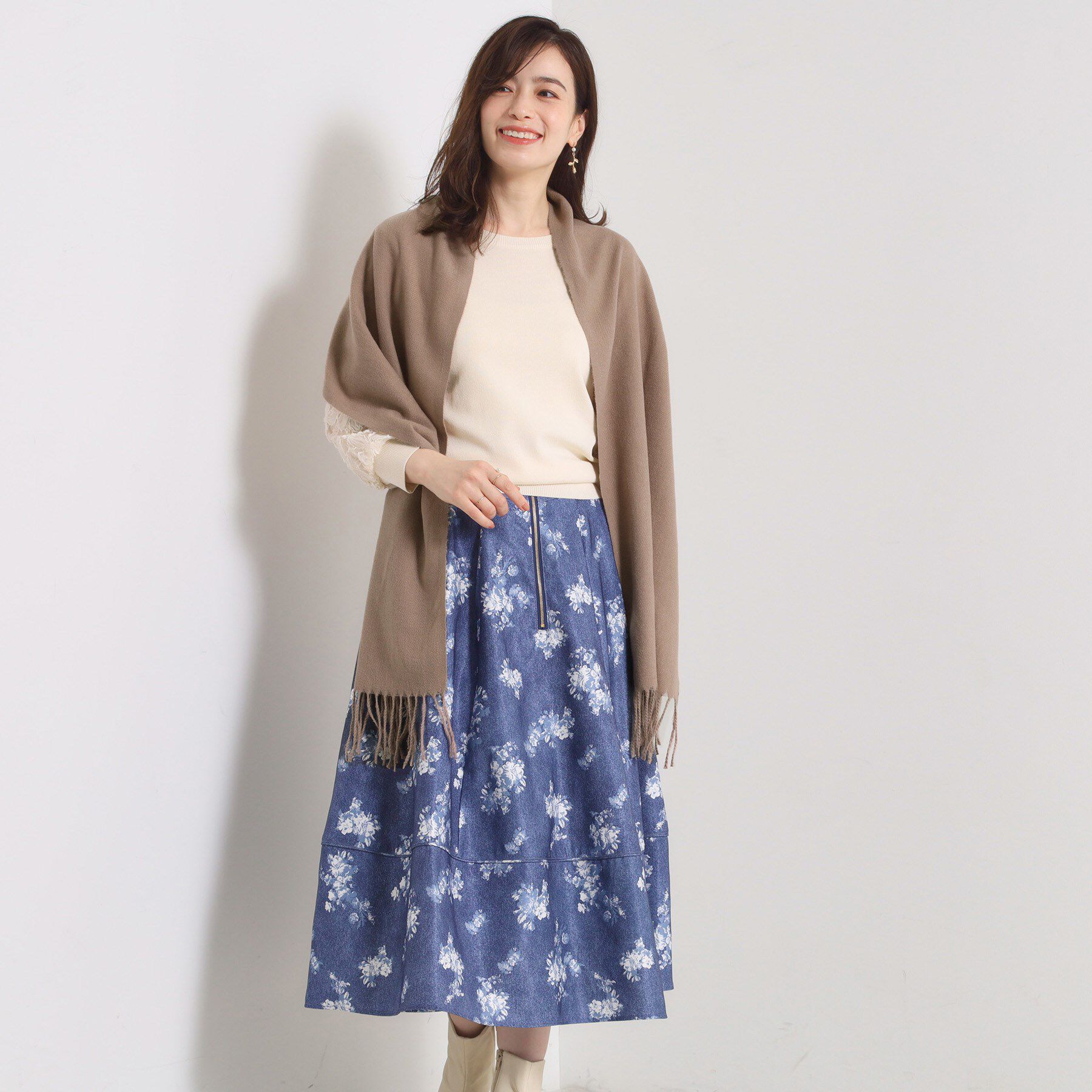 ITS&rsquo;DEMO「【8色／洗濯可】クリーミータッチ40幅無地ストール」|ストール|