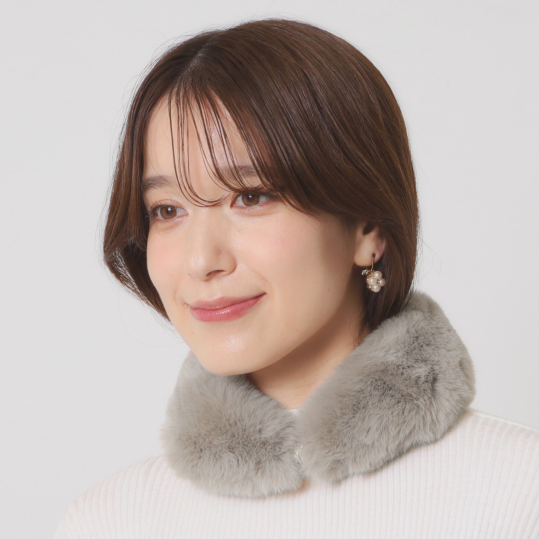 ITS&rsquo;DEMO「【手洗い可】マグネット付きファーティペット」|ストール|