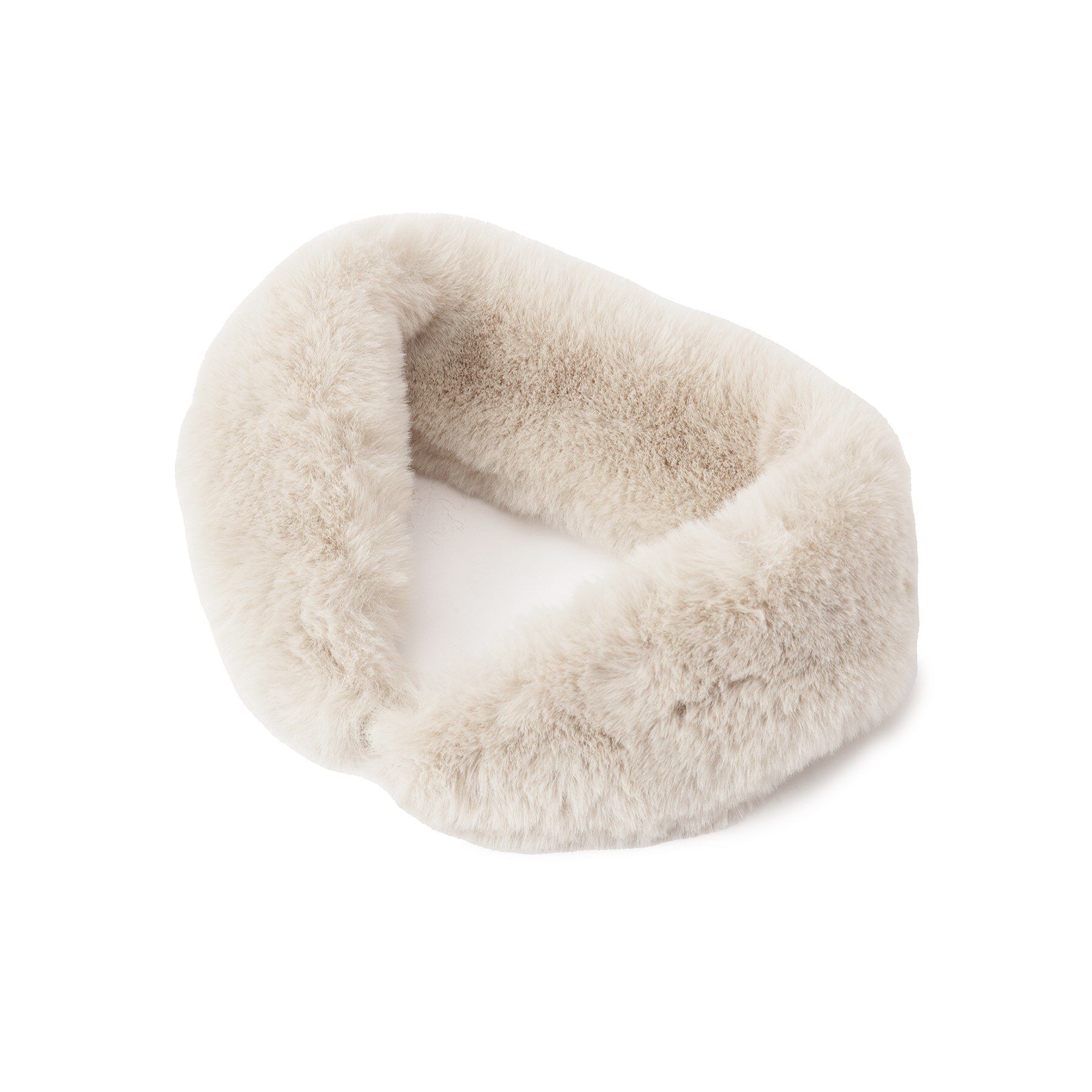 ITS&rsquo;DEMO「【手洗い可】マグネット付きファーティペット」|ストール|ライトベージュ(05