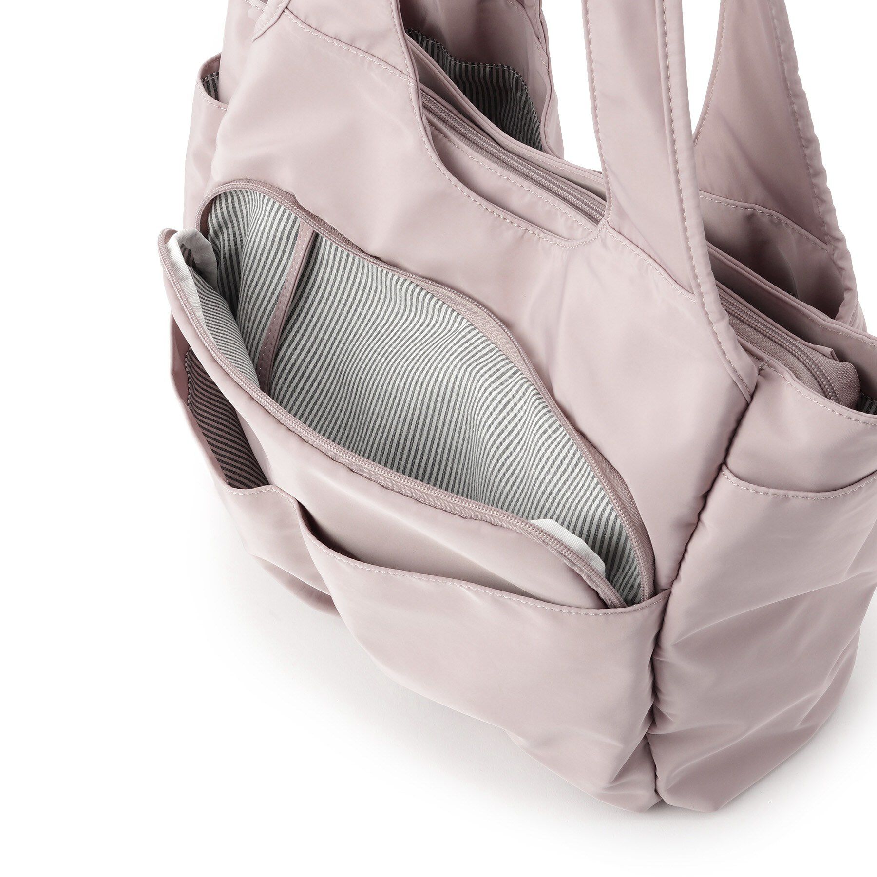 ITS&rsquo;DEMO「【11ポケット】裏地ストライプトート」|トートバッグ|