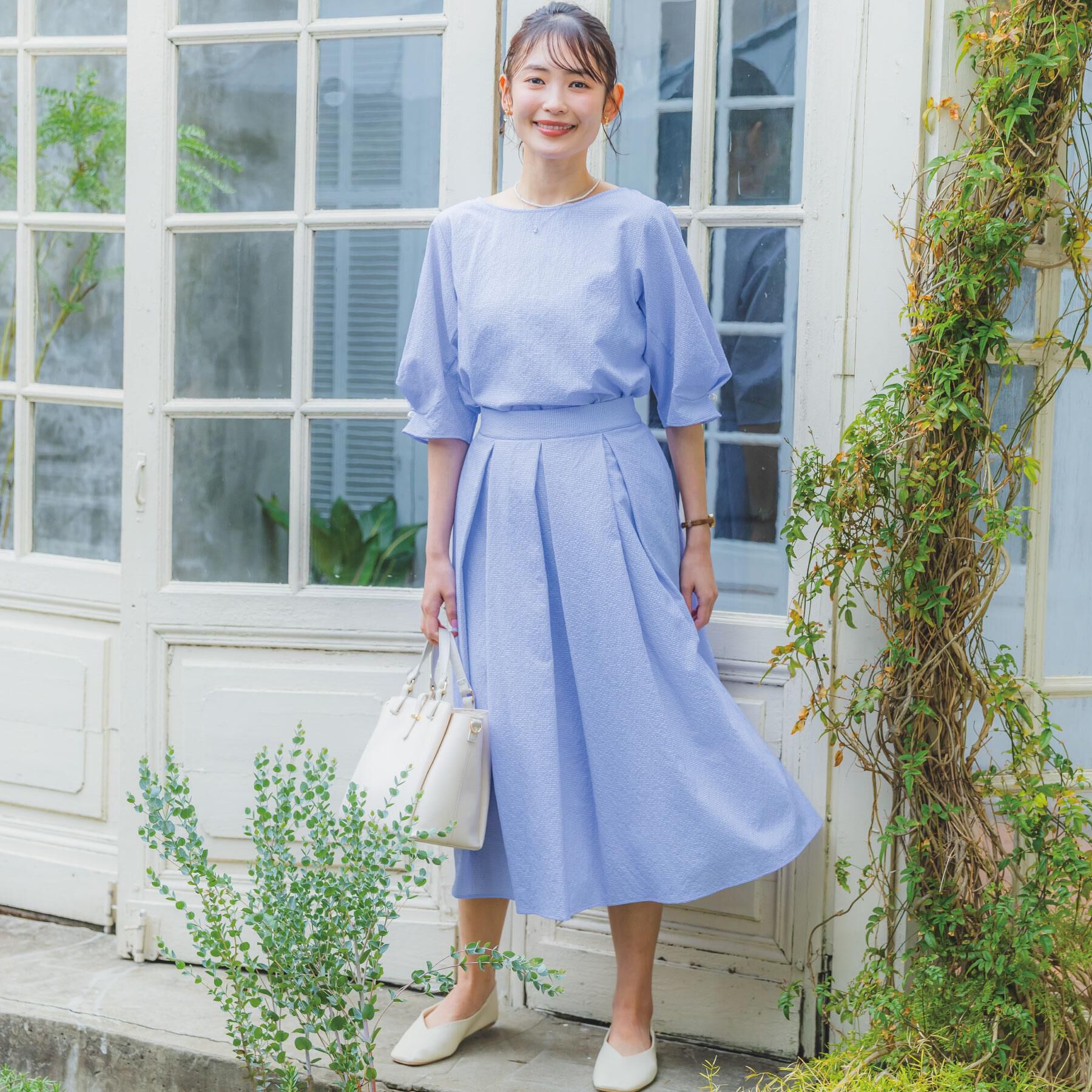 ITS&rsquo;DEMO「【手洗い可／セットアップ可】サッカーブラウス」|シャツ・ブラウス|