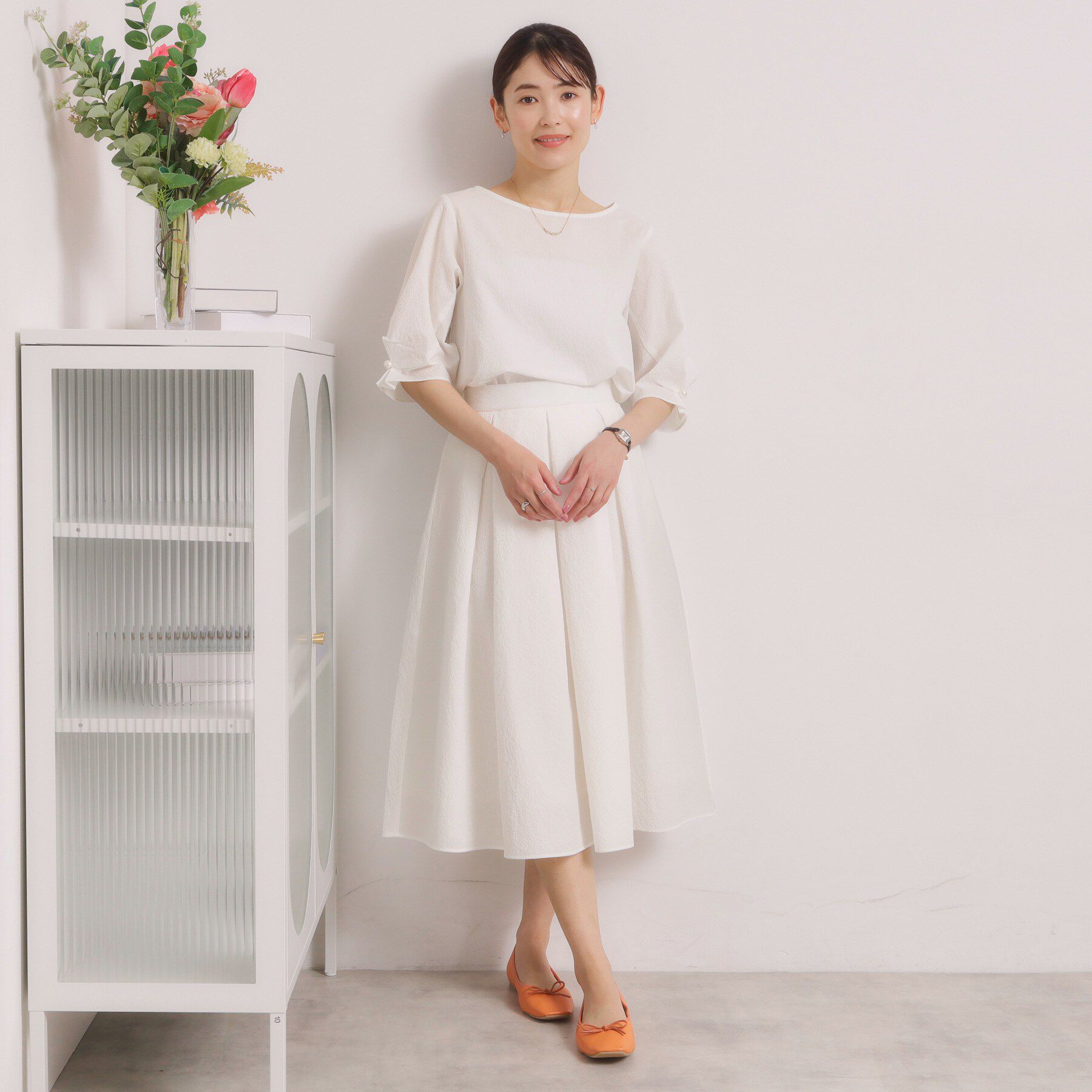 ITS&rsquo;DEMO「【手洗い可／セットアップ可】サッカーブラウス」|シャツ・ブラウス|