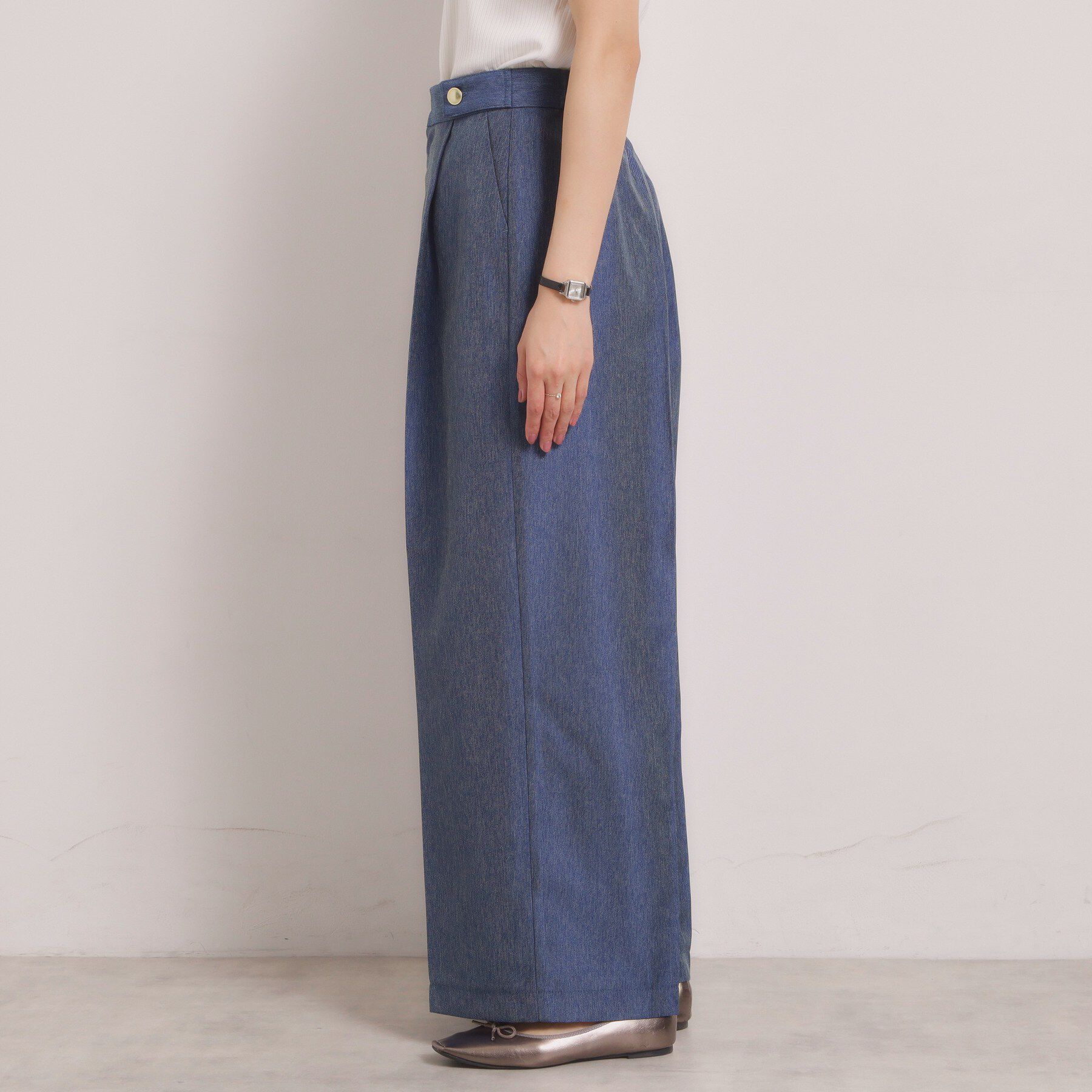 ITS&rsquo;DEMO「【洗濯機OK】デニム風ワイドパンツ」|その他|