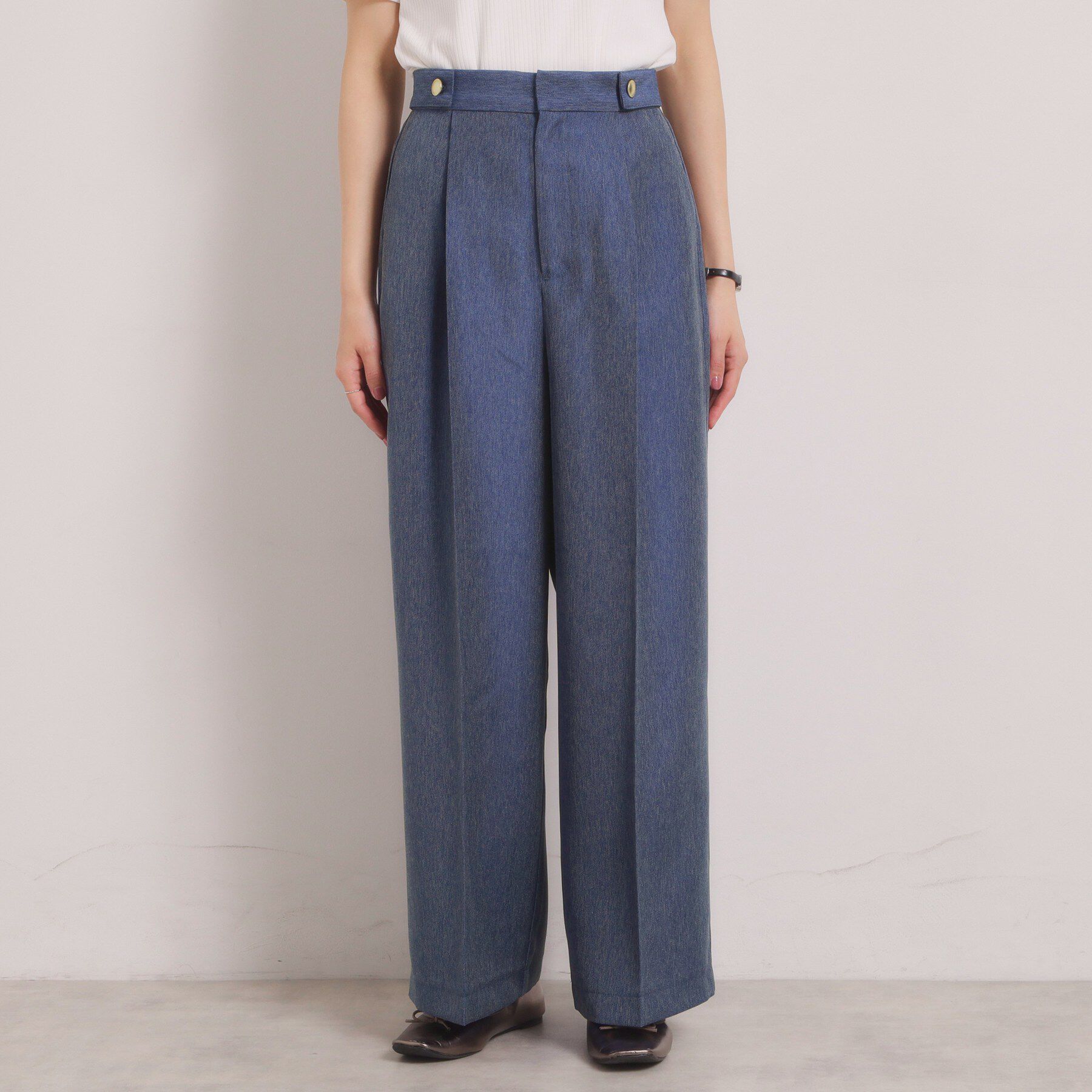 ITS&rsquo;DEMO「【洗濯機OK】デニム風ワイドパンツ」|その他|