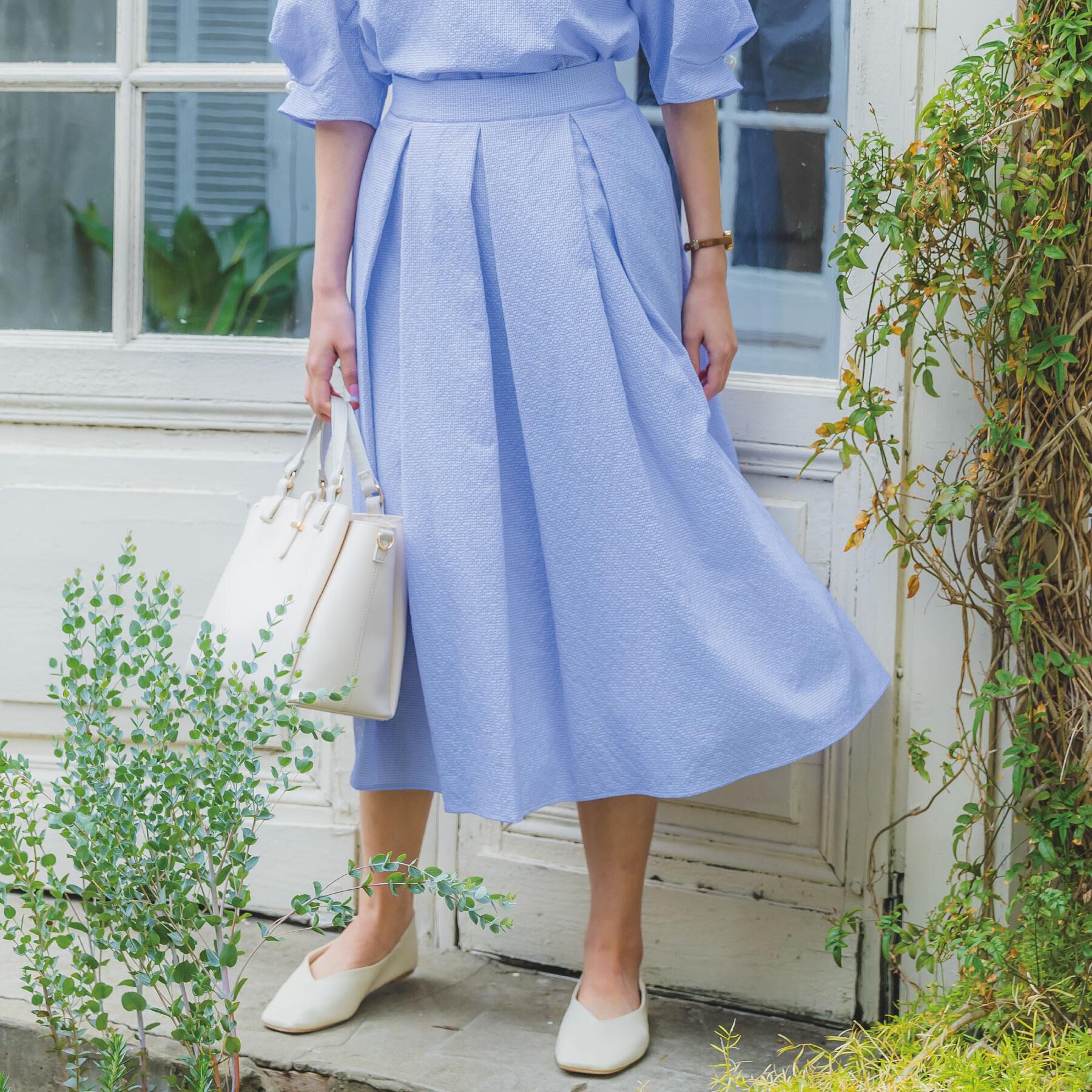 ITS&rsquo;DEMO「【手洗い可／セットアップ可】サッカースカート」|スカート|