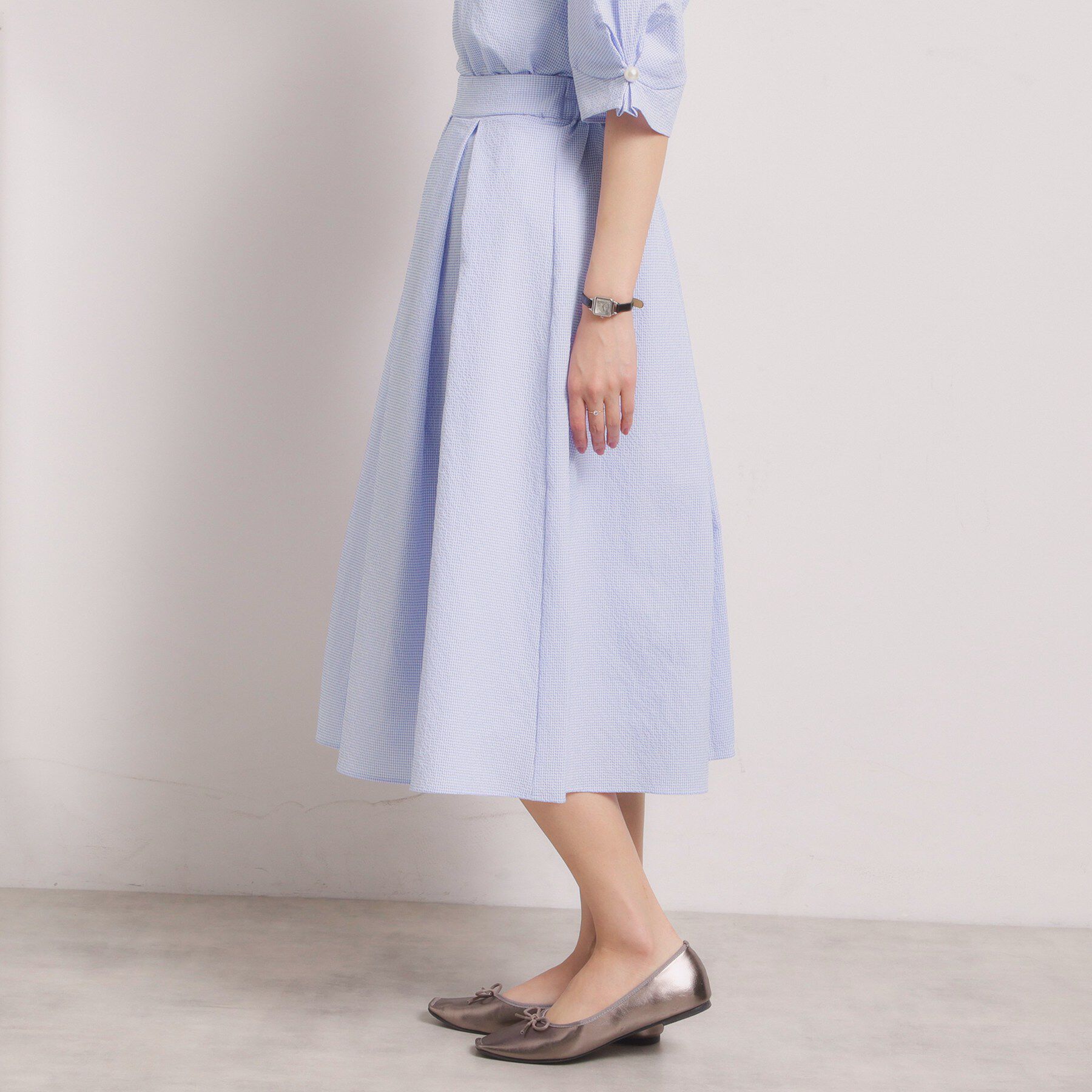 ITS&rsquo;DEMO「【手洗い可／セットアップ可】サッカースカート」|スカート|