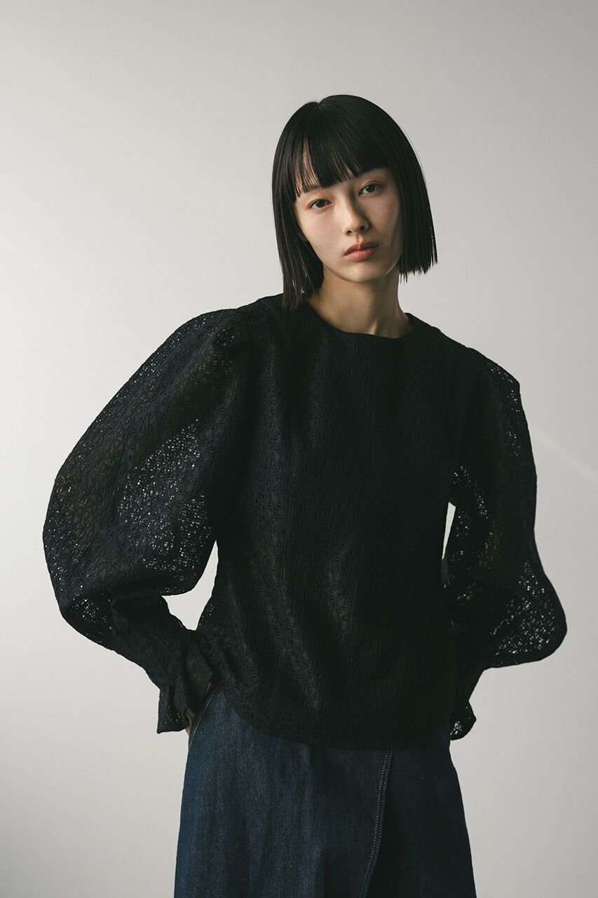 STYLEMIXER「カフタックレーストップ」|シャツ・ブラウス|BLK