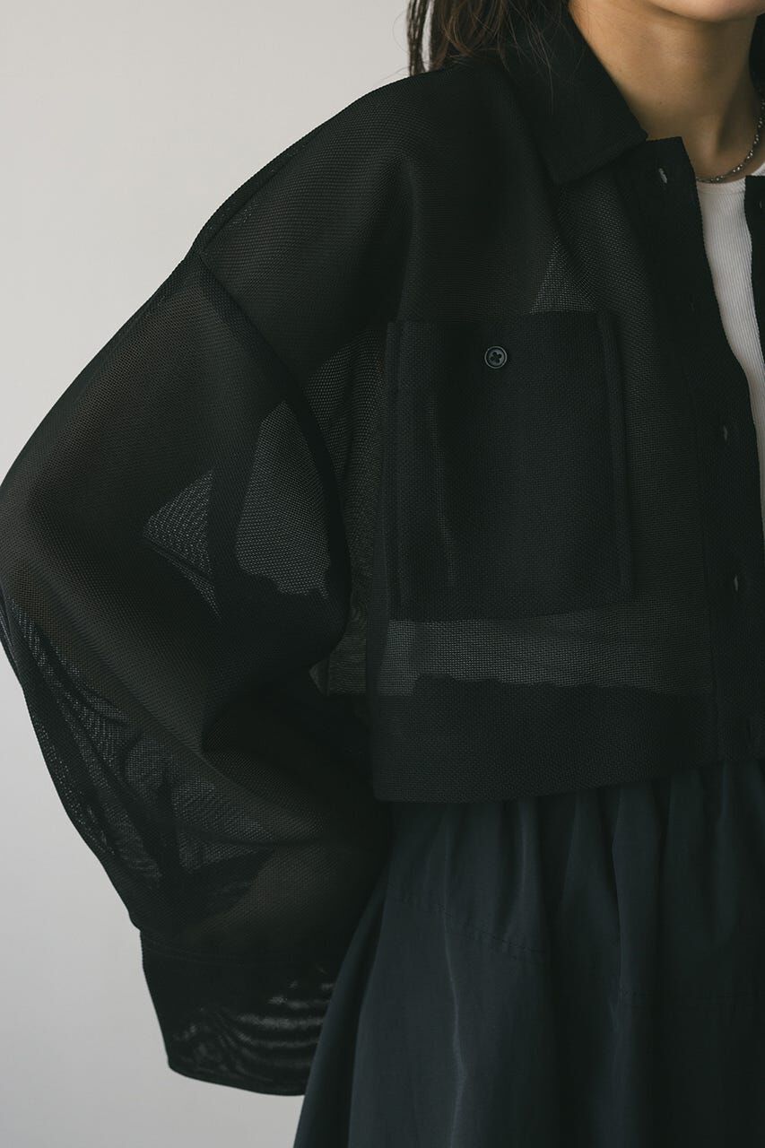 STYLEMIXER「ワイドスリーブメッシュショートシャツ」|シャツ・ブラウス|