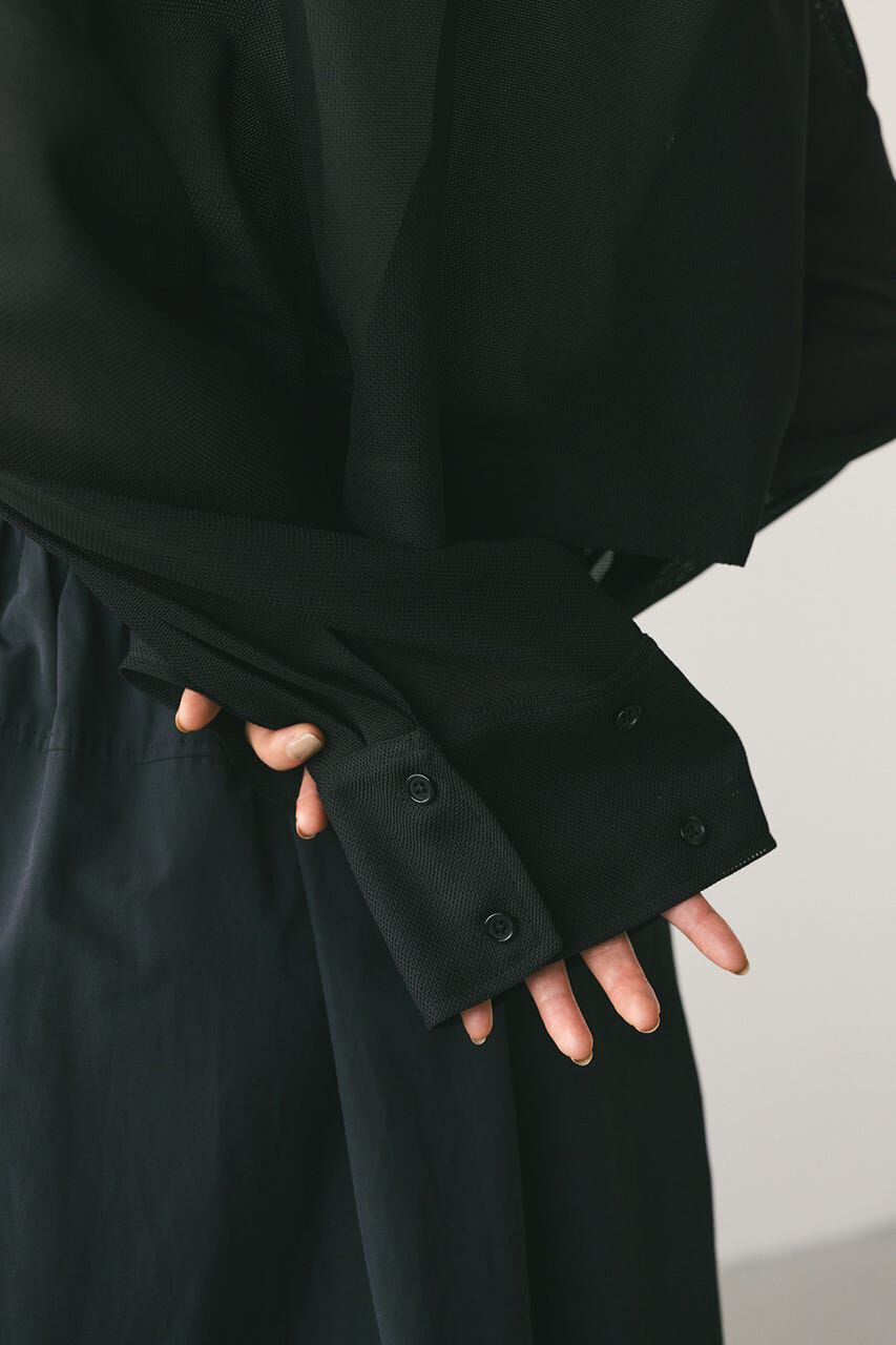 STYLEMIXER「ワイドスリーブメッシュショートシャツ」|シャツ・ブラウス|